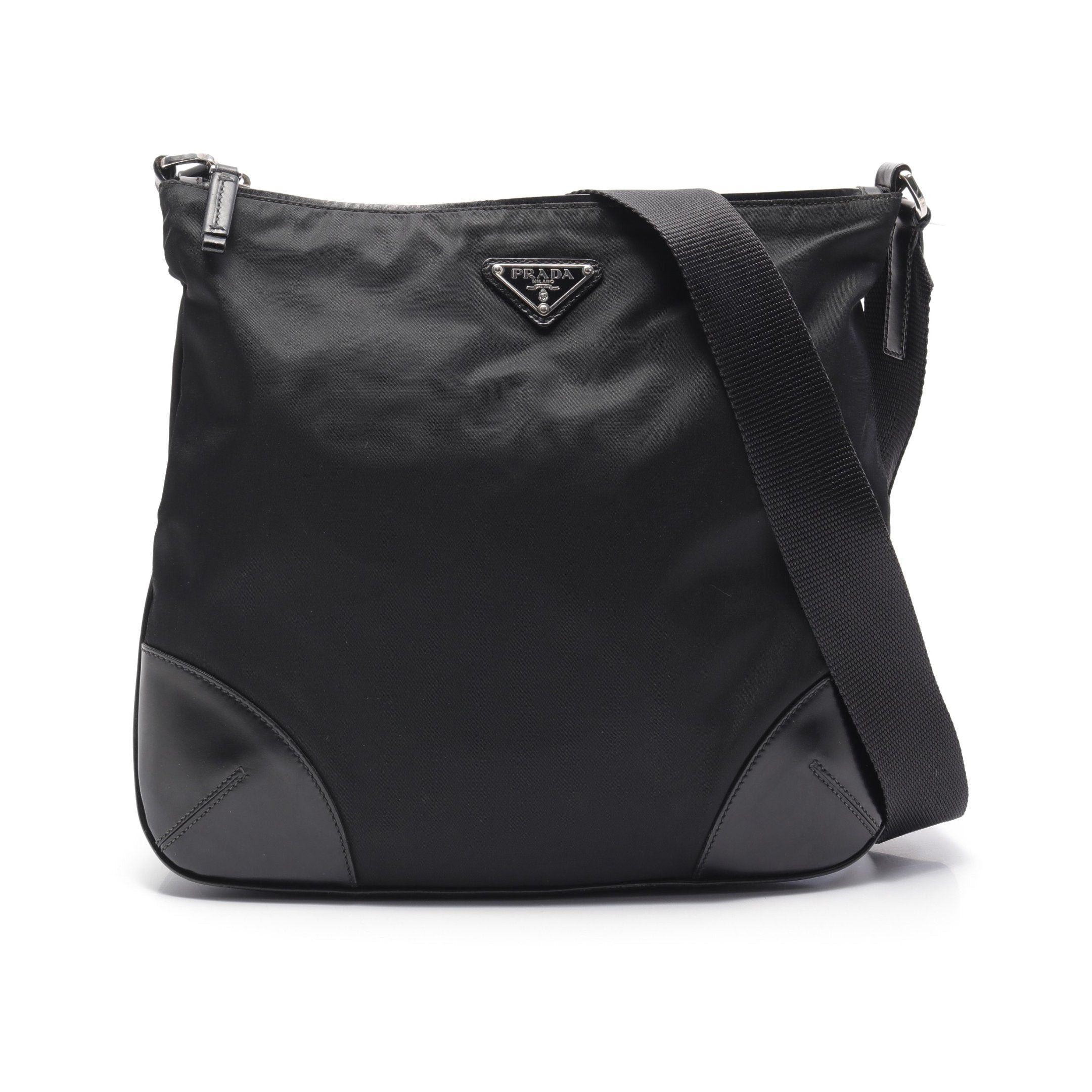 Prada Prada Tessuto Shoulder Bag Nylon Leather Black Size ONE SIZE - 1 Thumbnail