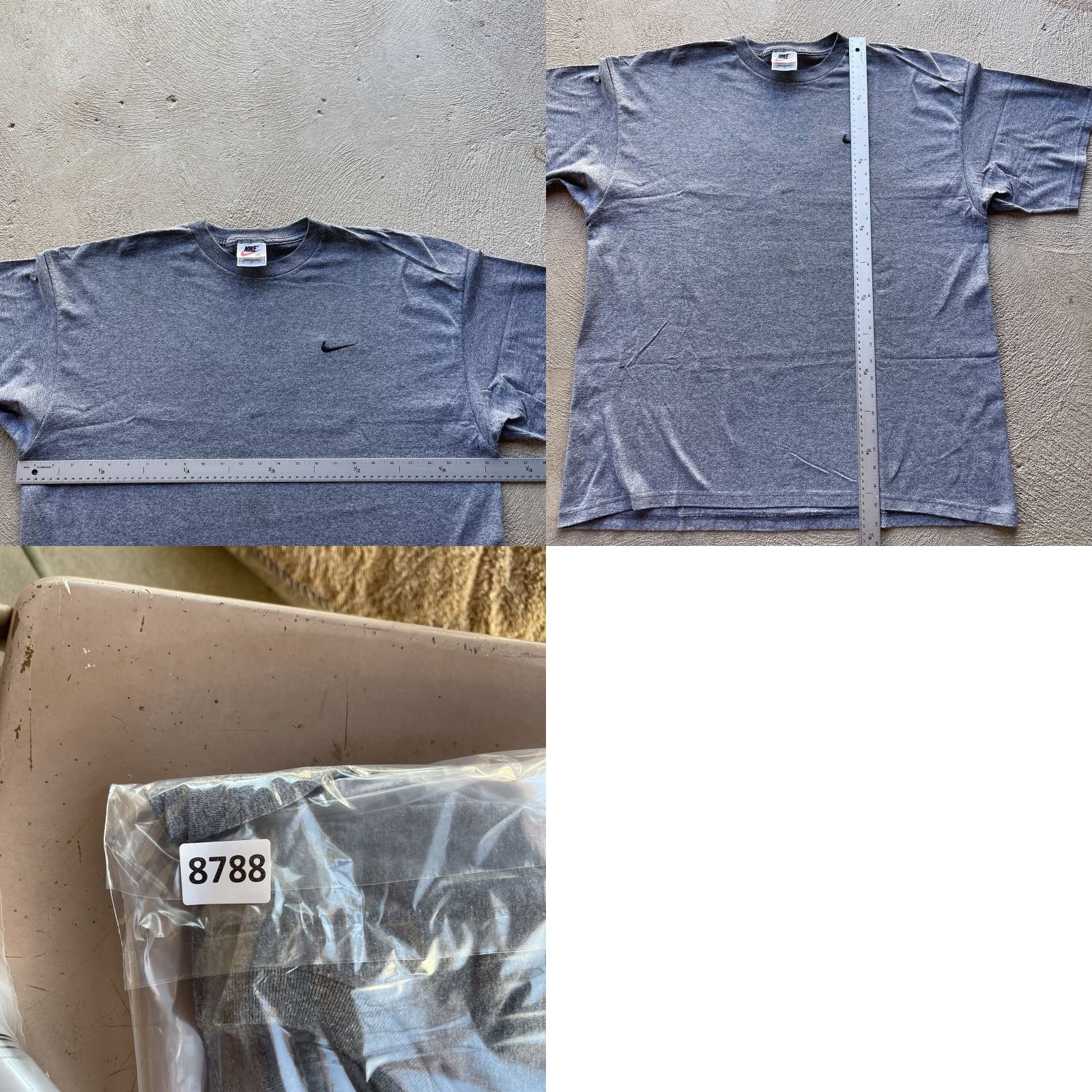 Nike VINTAGE Nike Shirt Mens XL Gray Short Sleeve Crew Neck Swoosh Logo Basic Stretch 90s USA T-Shirt Size US XL / EU 56 / 4 - 8 Thumbnail