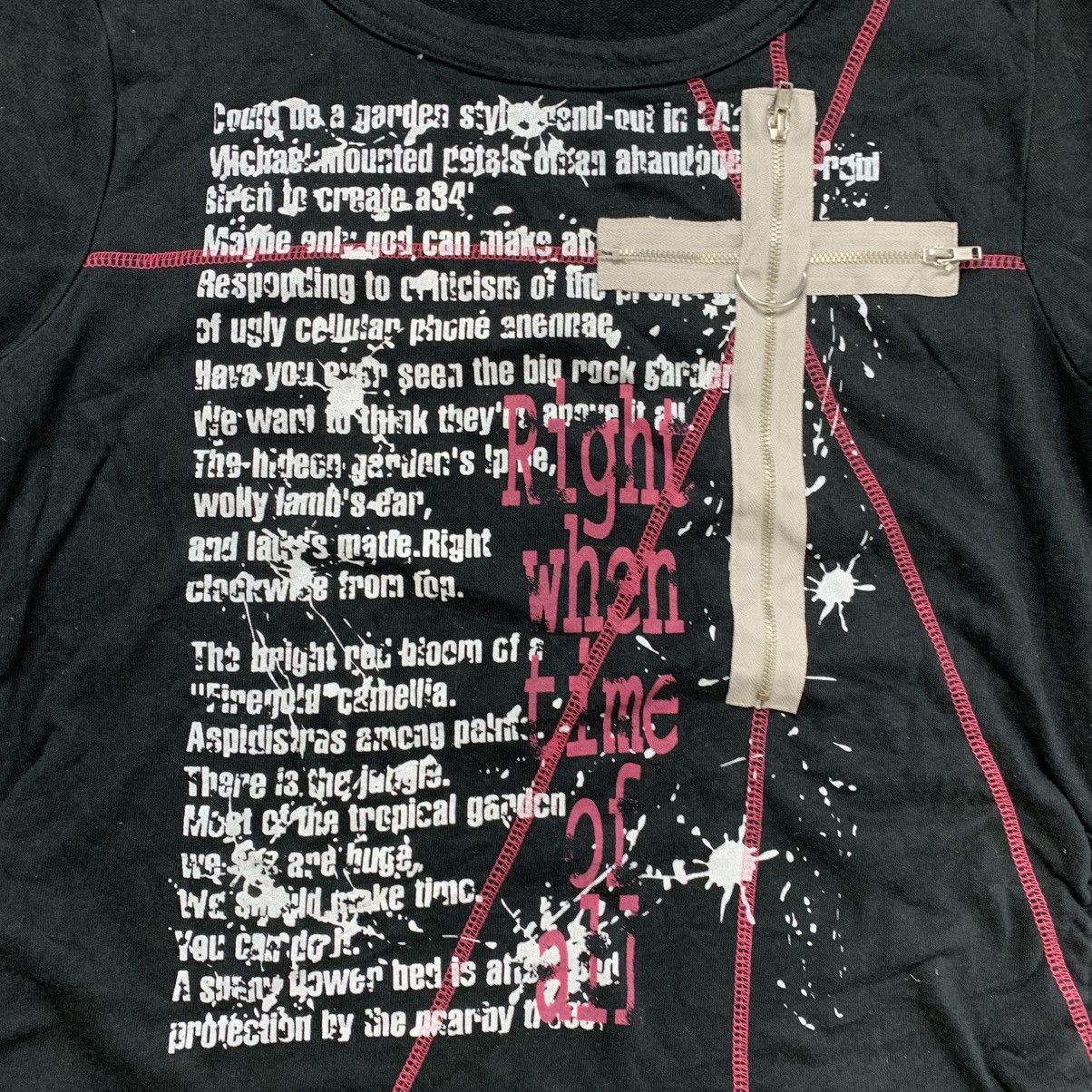 If Six Was Nine × Japanese Brand × Le Grande Bleu (L.G.B.) Panama Soda Cross Zipper ifsixwasnine gothic Tshirt Size L / US 10 / IT 46 - 2 Thumbnail