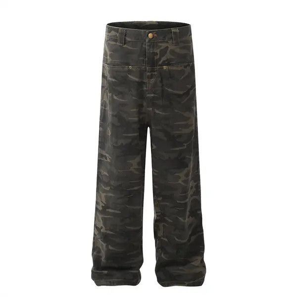 VIBE American contrast camouflage loose straight-leg work jeans Size US 32 / EU 48 - 1 Thumbnail