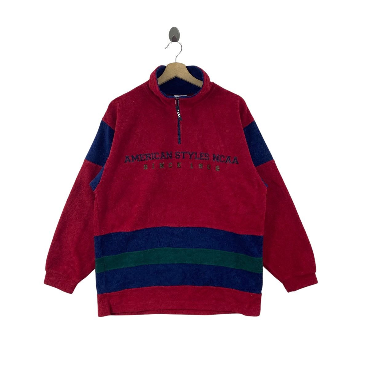 NCAA Vintage NCAA AMERICAN Styles Half Zip Fleece Pullover Size US M / EU 48-50 / 2 - 1 Thumbnail