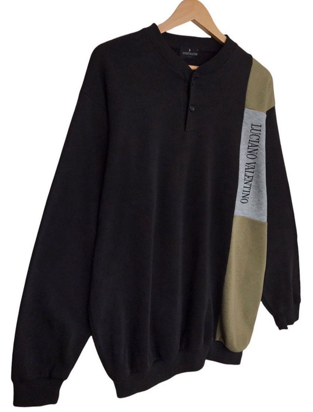 Valentino Vintage Luciano Valentino Spellout Embroidered Sweatshirt Size US L / EU 52-54 / 3 - 3 Thumbnail