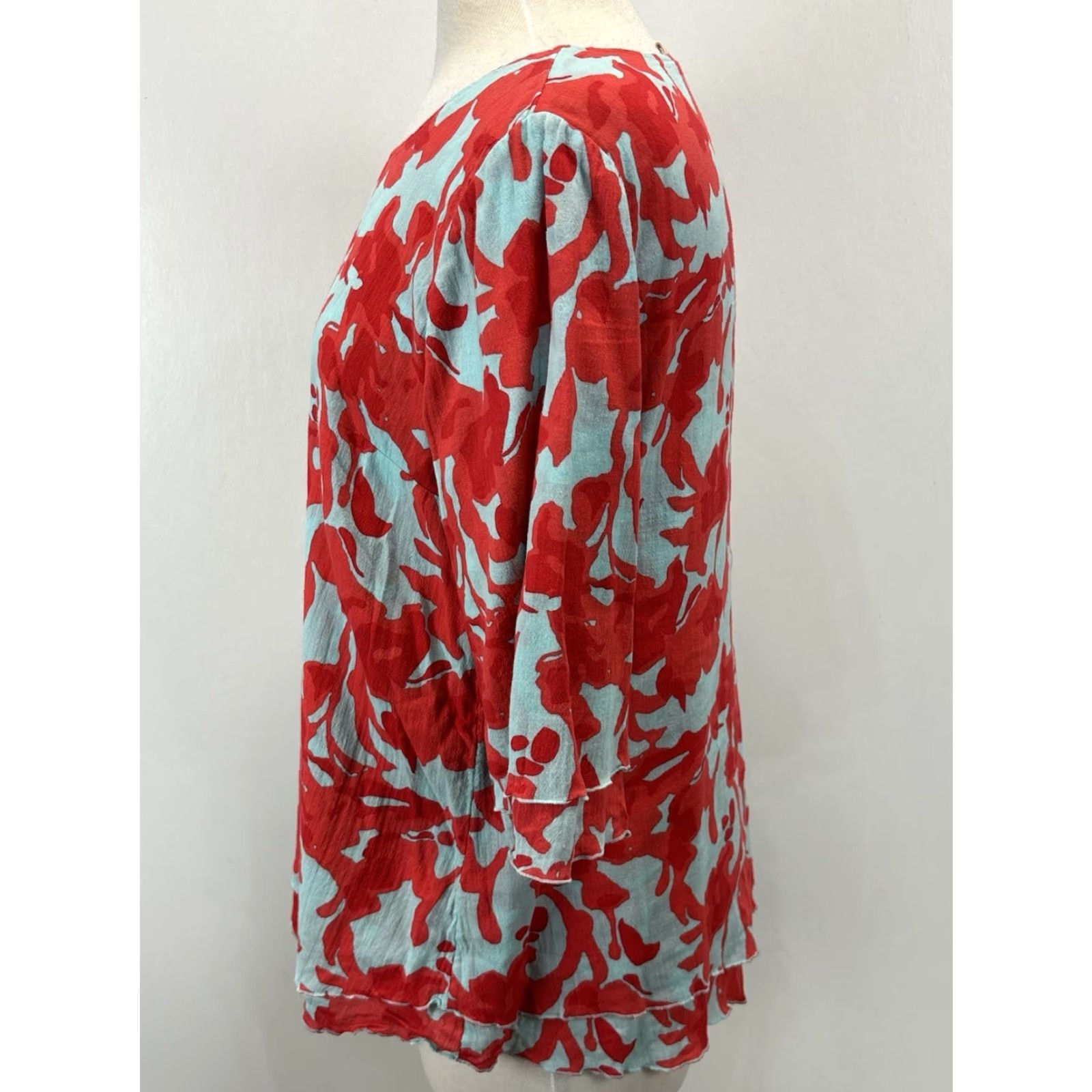 Soft Surroundings Soft Surroundings Tunic Blouse Women Small Multicolor Floral 3/4 Sleeve Siesta Key Size S / US 4 / IT 40 - 2 Thumbnail