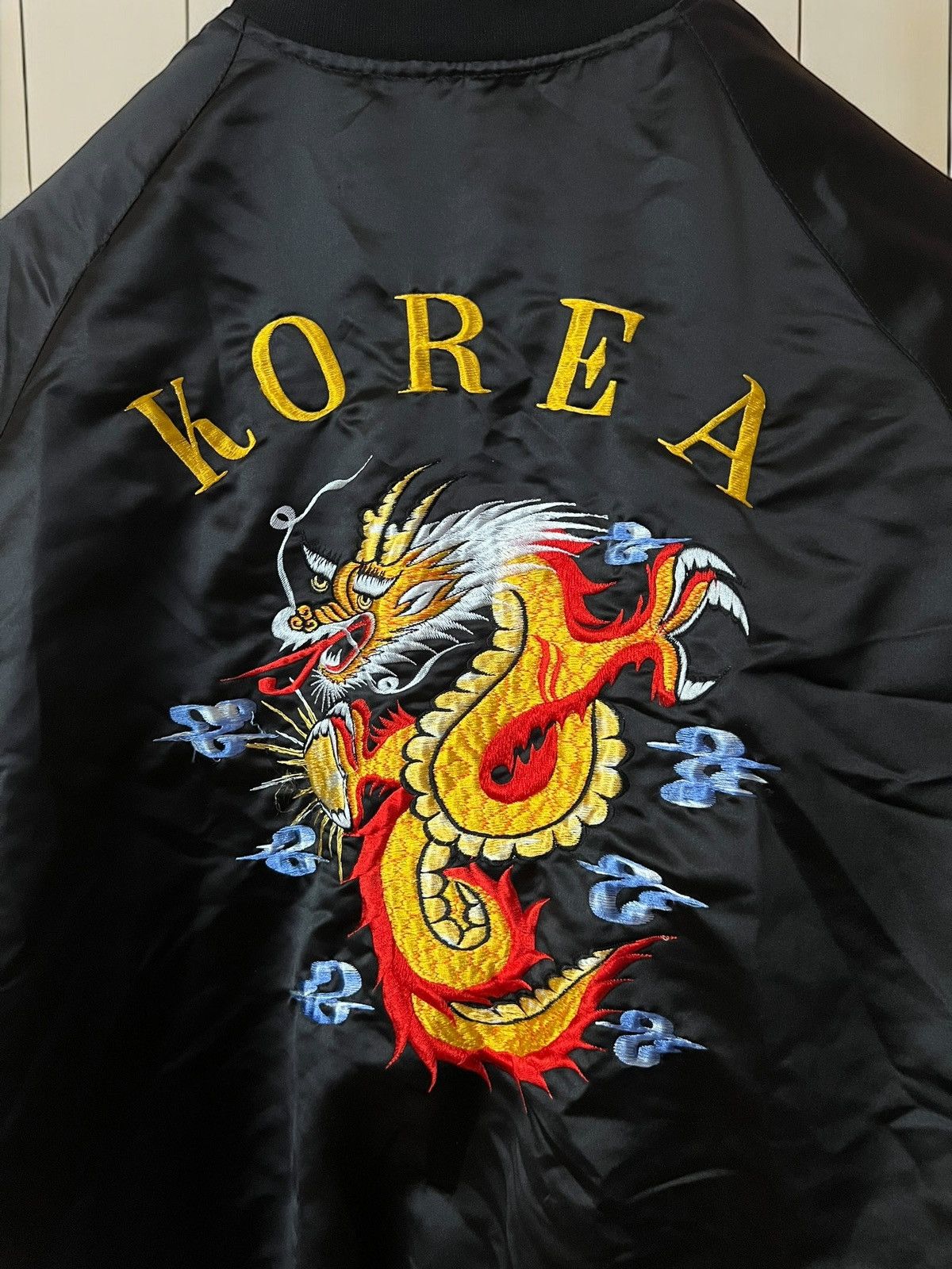 Japanese Brand KOREA🇰🇷 DRAGON BOMBER JACKET VINTAGE 90s VARSITY Size US M / EU 48-50 / 2 - 2 Thumbnail