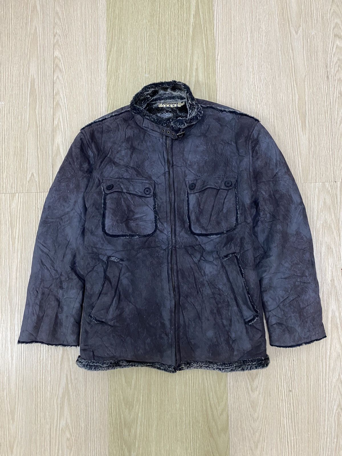 Japanese Brand Kansai Yamamoto Jeans sherpa jacket | Grailed