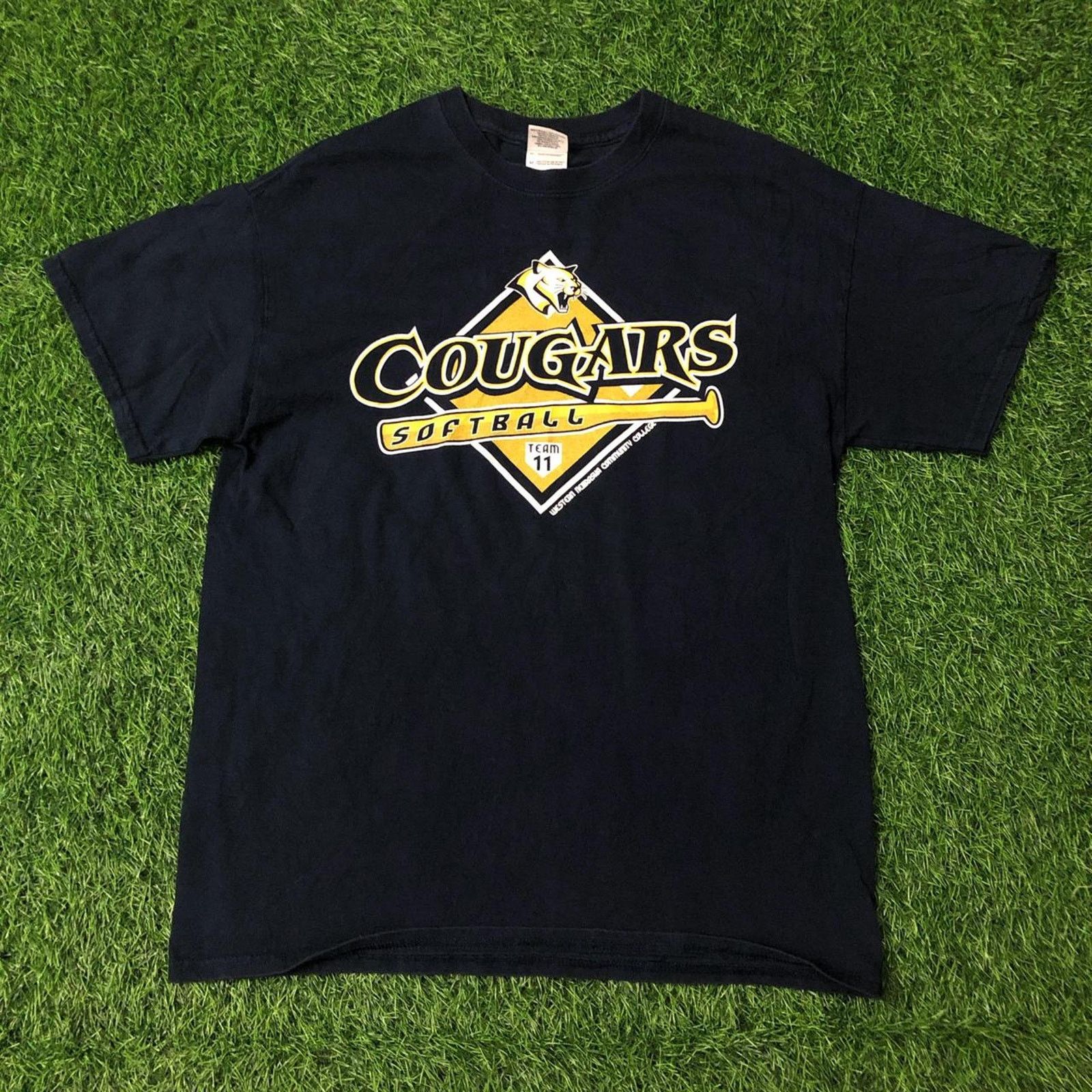 Gildan Navy WNCC Cougars Softball Graphic Tee Size US M / EU 48-50 / 2 - 1 Thumbnail