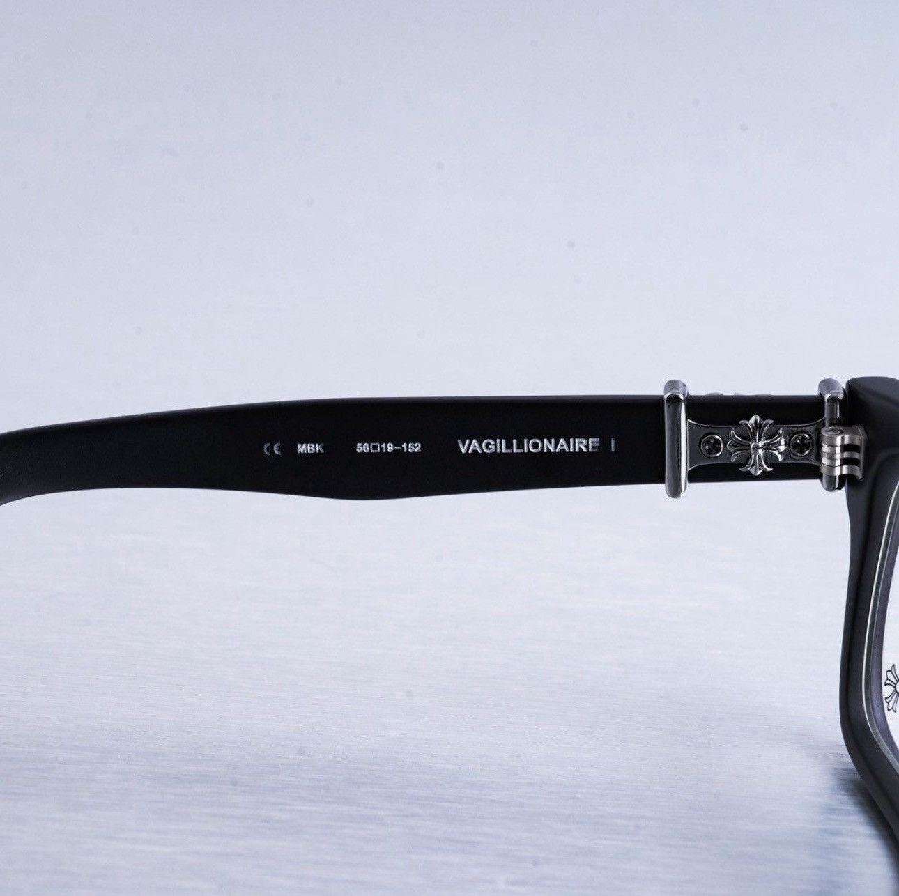 Chrome Hearts CHROME HEARTS VAGILLIONAIRE I MATTE BLACK GLASSES Size ONE SIZE - 5 Thumbnail