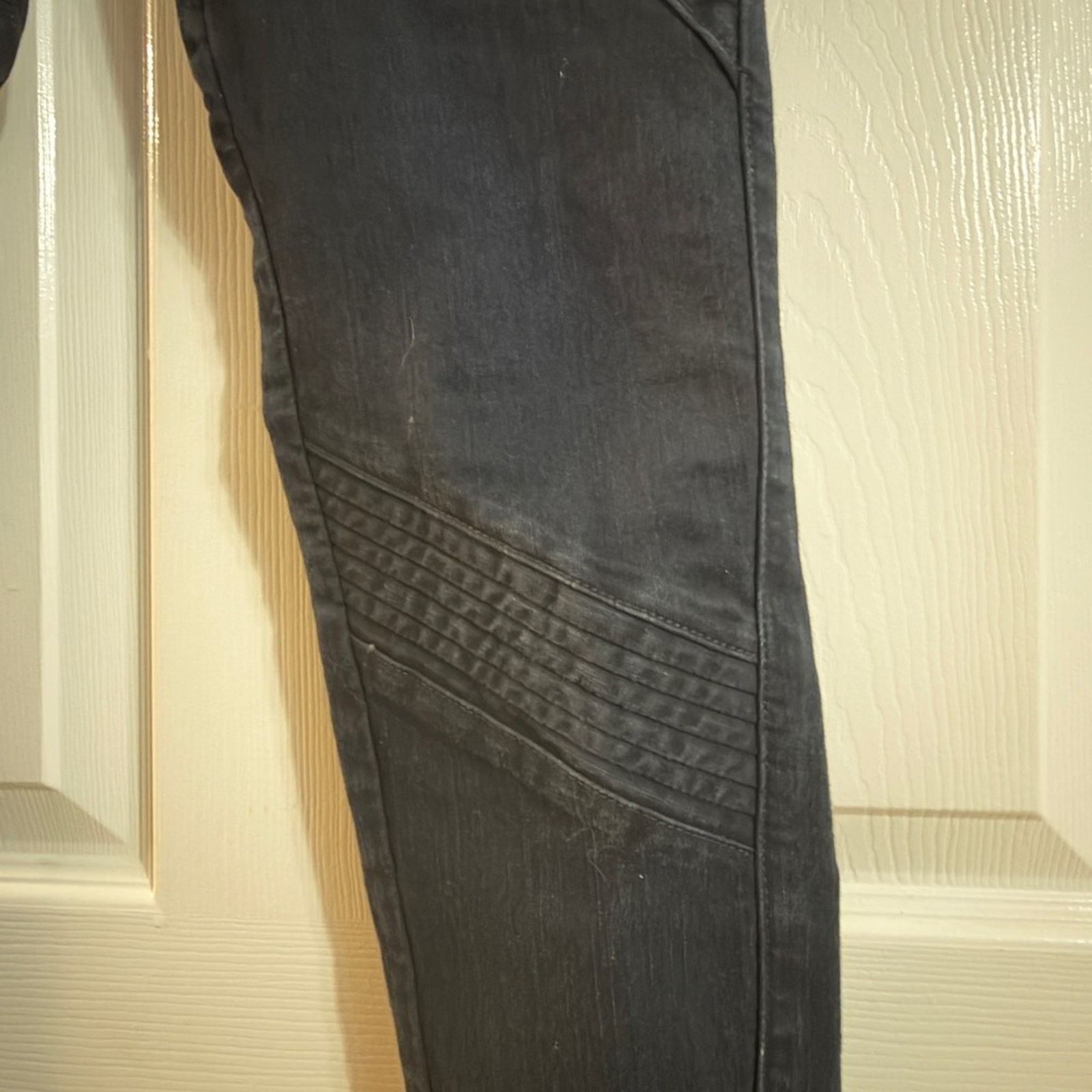 Rag & Bone rag & bone Moto Jeans Women Size 30 Black Biker Knee Stretch Size 30" / US 8 / IT 44 - 4 Thumbnail