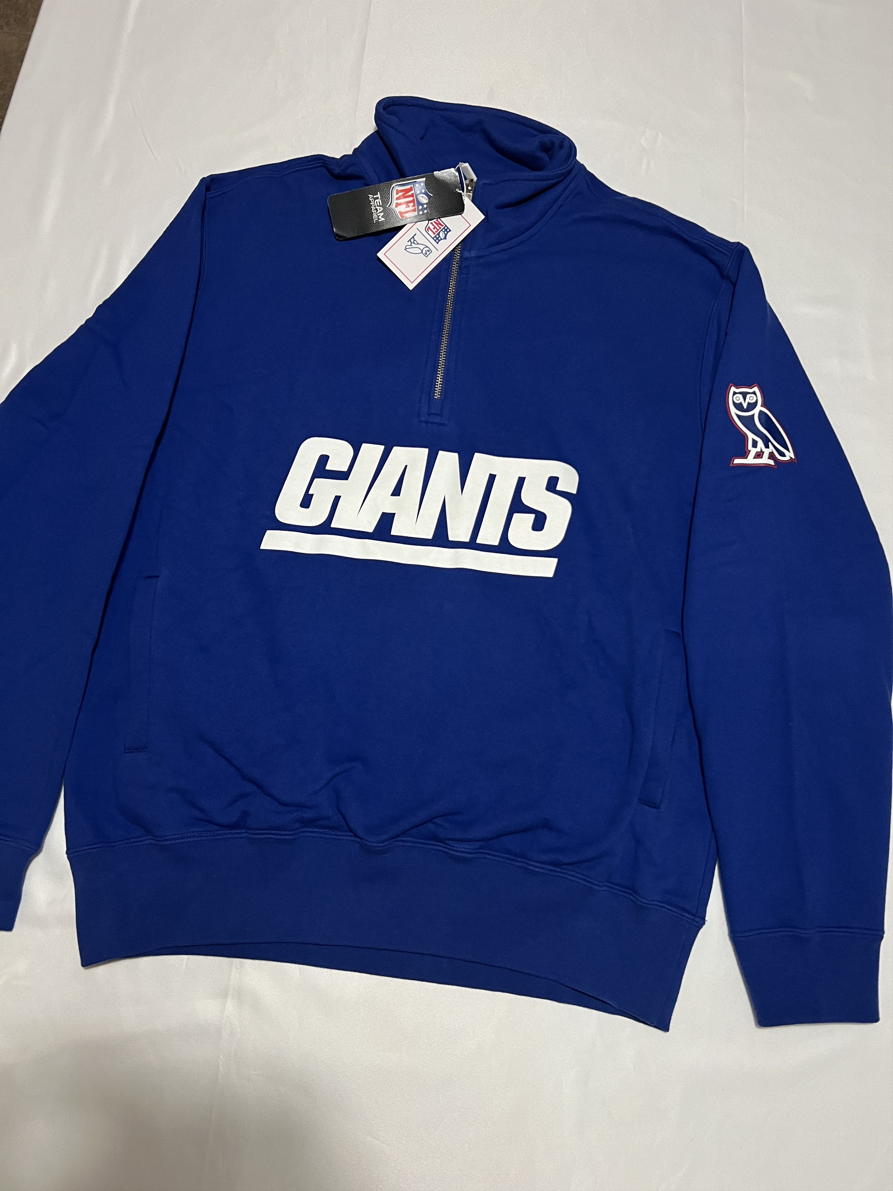 Drake *RARE* OVO x NFL New York Giants 1/4 Quarter Zip Mock Neck Size US M / EU 48-50 / 2 - 3 Thumbnail