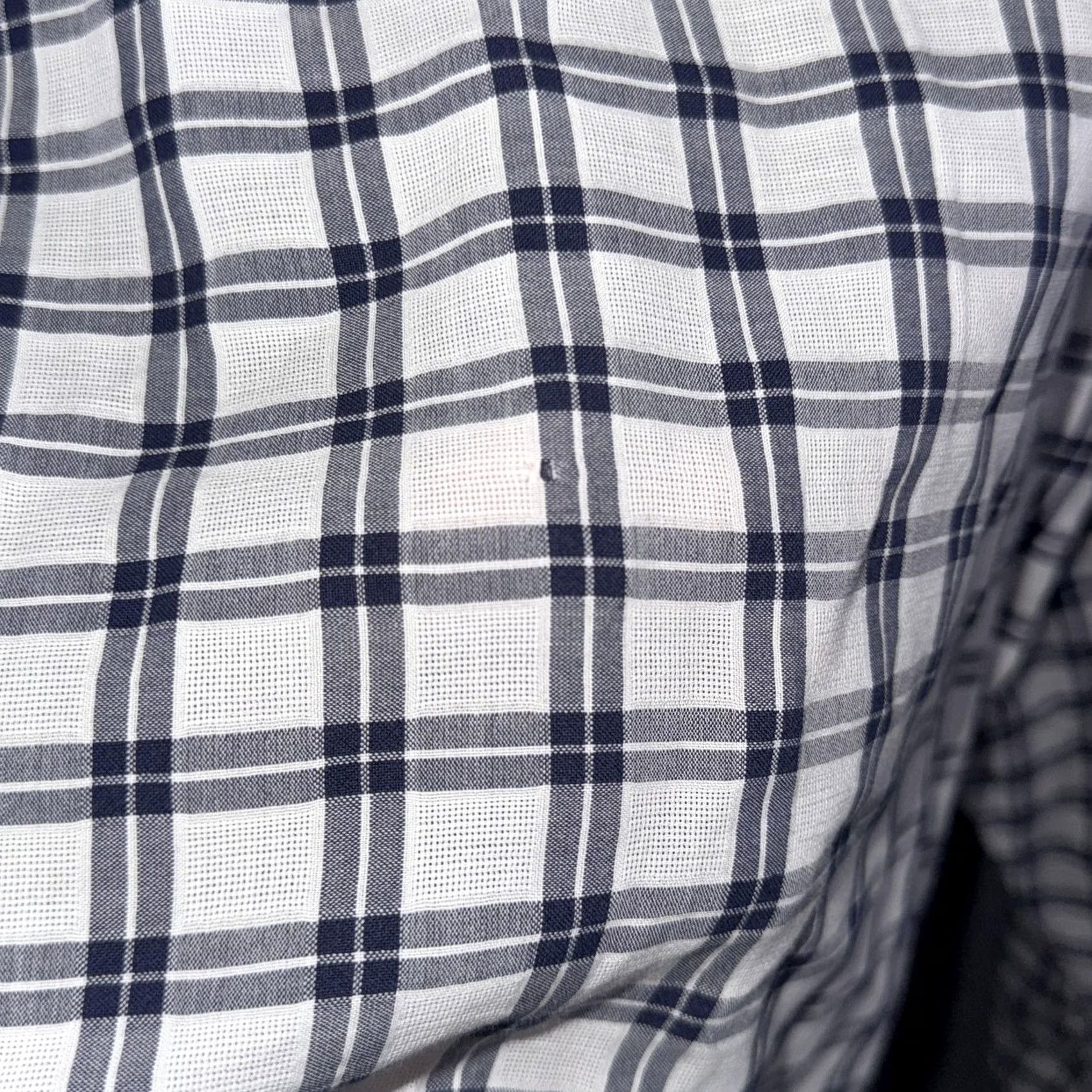 Armani Armani Collezioni Shirt Mens Large White Blue Plaid Long Sleeve Button Front Size US L / EU 52-54 / 3 - 3 Thumbnail