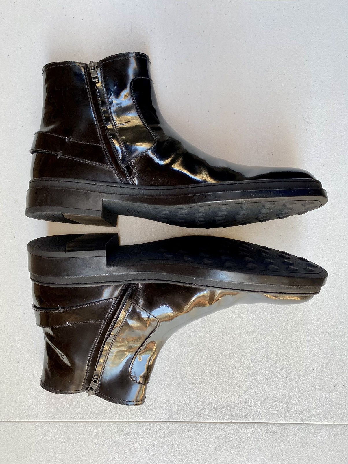 Tod's Tod’s 🇮🇹 blk naplak leather spencer motorcycle boots 11 NEW Size US 11 / EU 44 - 8 Thumbnail