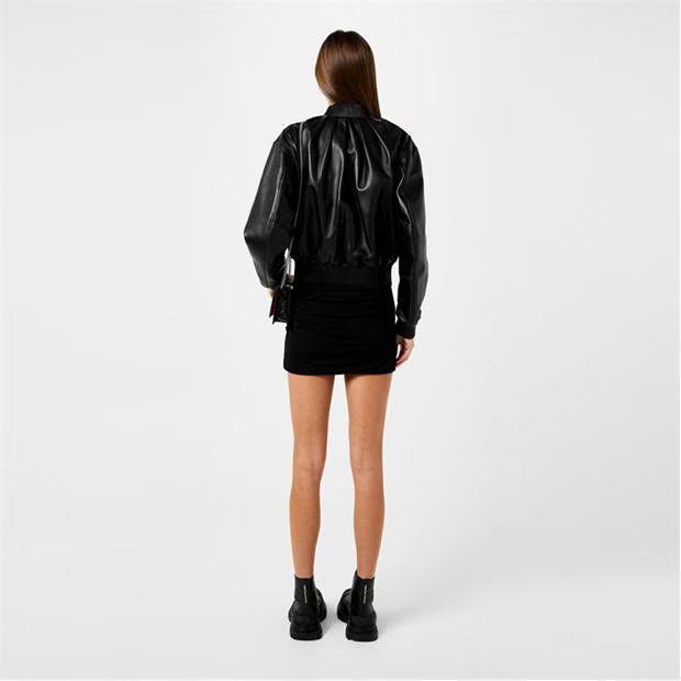 Alexander McQueen o1g2r1mq0824 Leather Bomber Jackets in Black Size S / US 4 / IT 40 - 6 Thumbnail