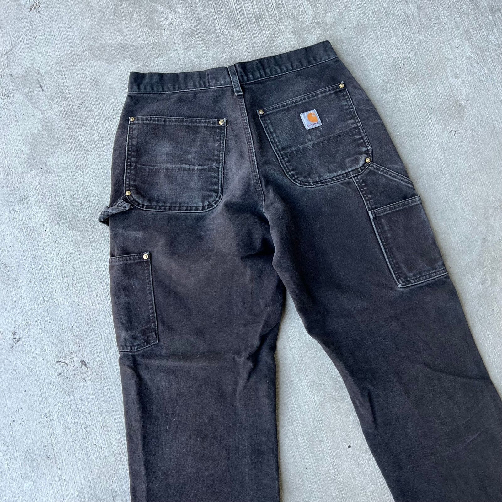 Carhartt × Vintage Carhartt faded black double knee work wear carpenter pants Size US 29 - 5 Thumbnail