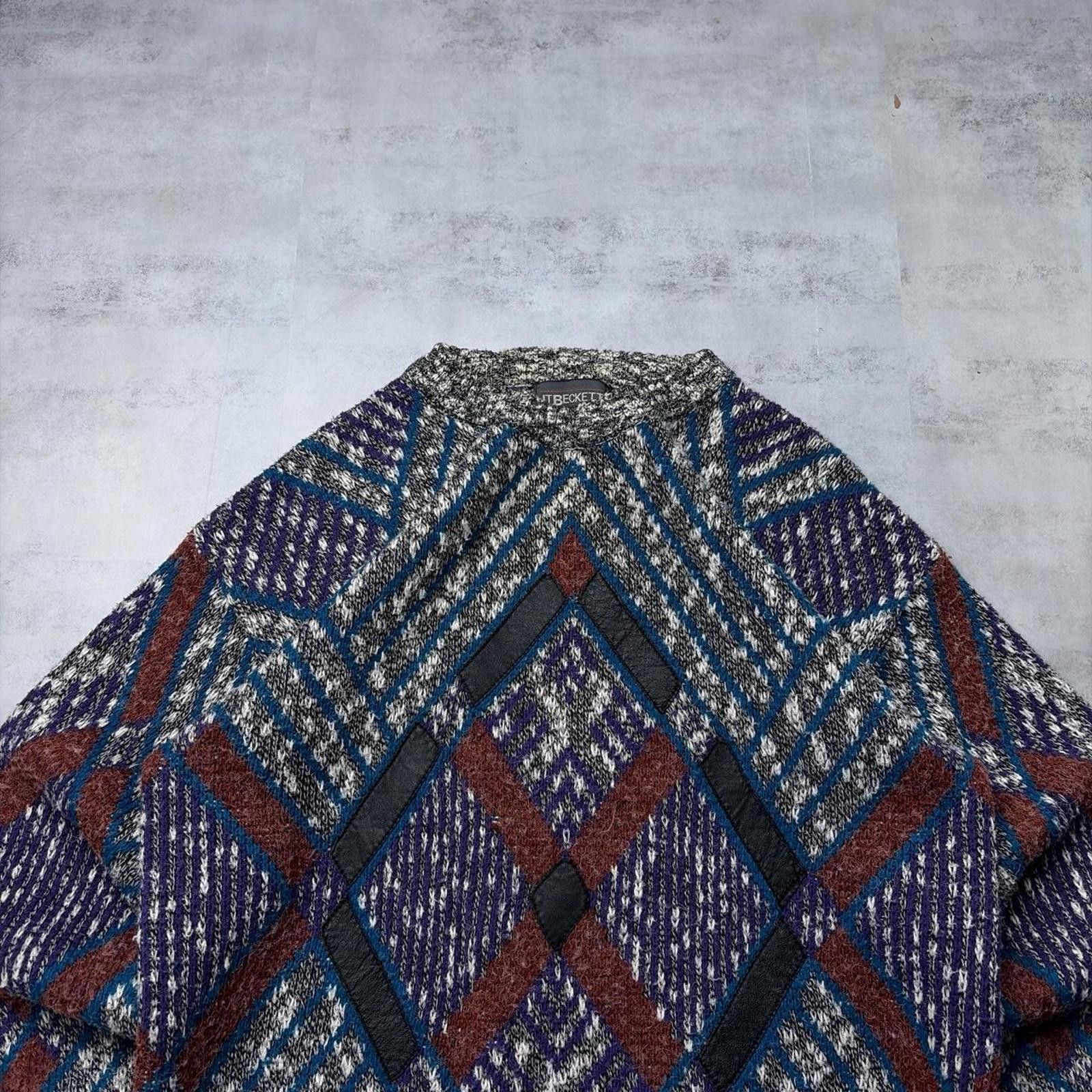 Coogi Vintage 90’s JT Beckett Geometric Knit Coogi Style Sweater Size US M / EU 48-50 / 2 - 3 Thumbnail