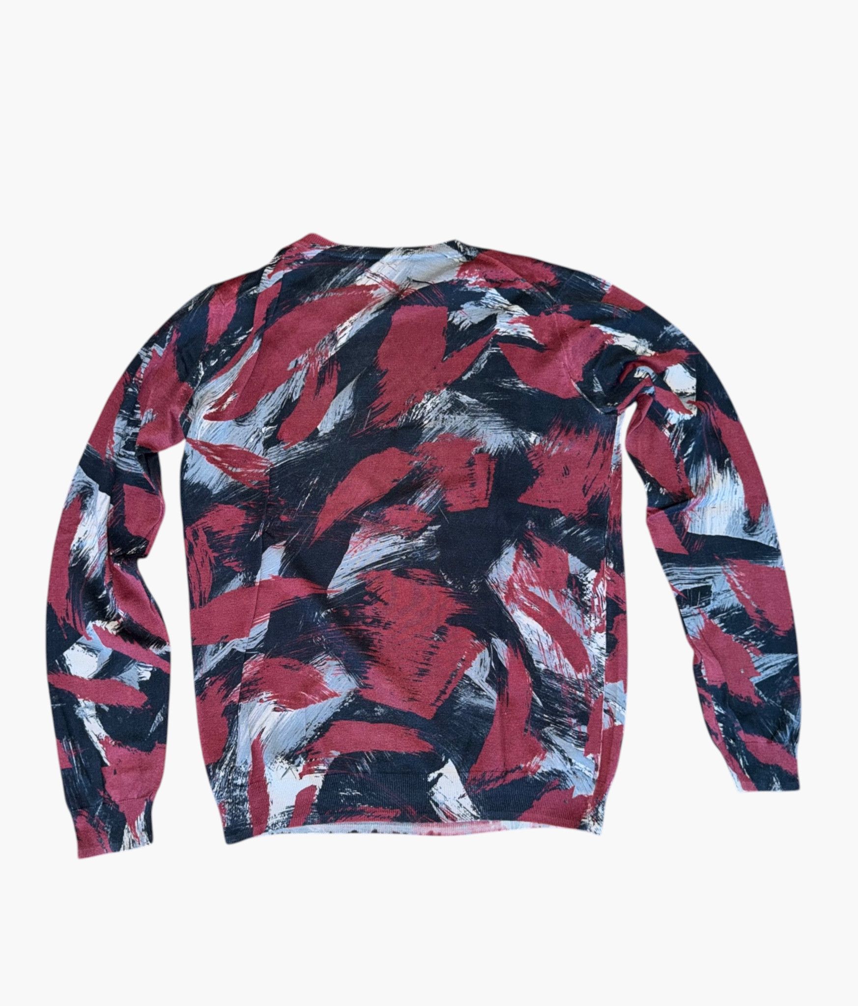 McQ Alexander McQueen McQ McQueen - Abstract Brushstroke Stretch Knit (Red/Black) Size US S / EU 44-46 / 1 - 2 Thumbnail