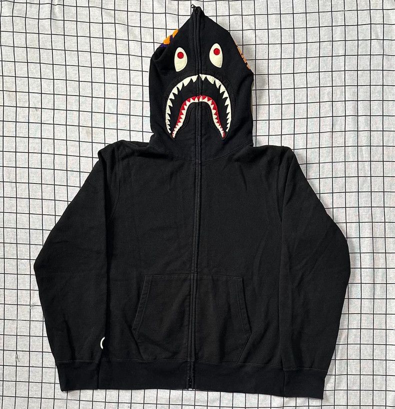 Bape Bape Black Shark Zip-Up Hoodie-2508 Size US XL / EU 56 / 4 - 1 Thumbnail
