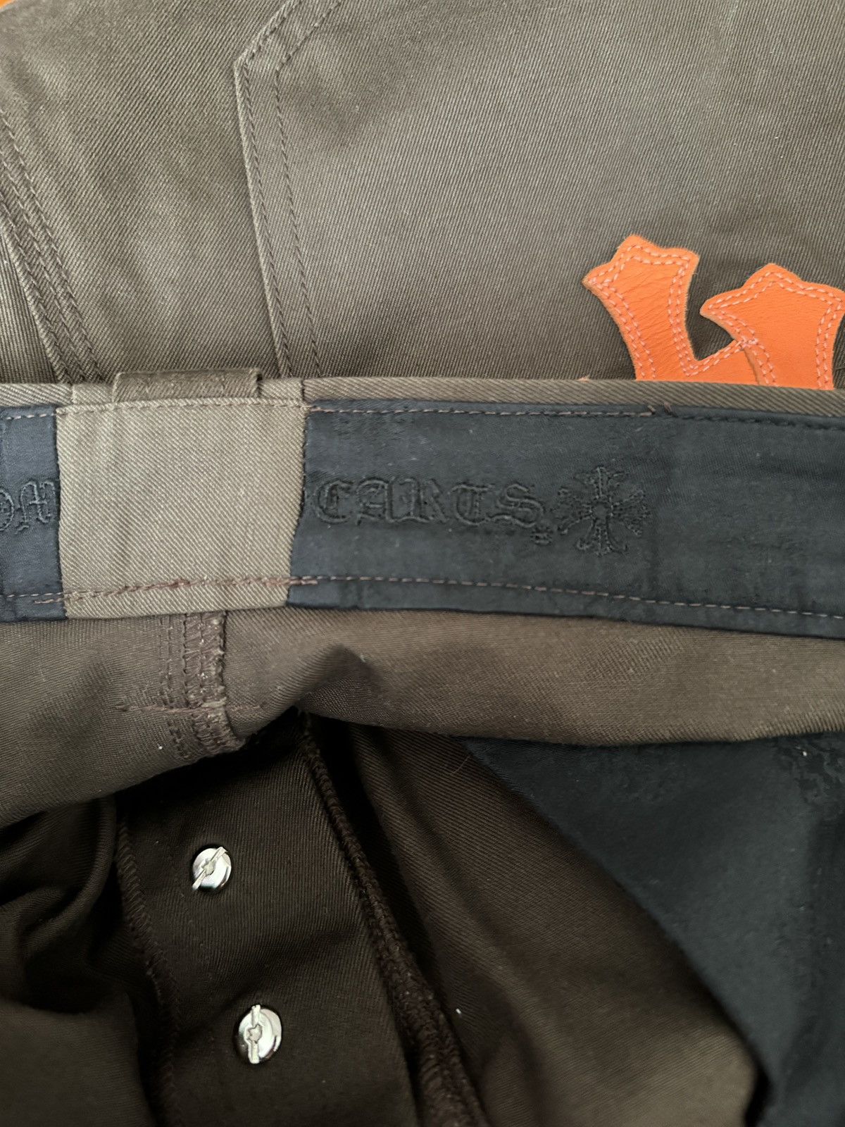 Chrome Hearts Chrome Hearts Double Knee Orange Cross Carpenter Pants Size US 34 / EU 50 - 25 Thumbnail