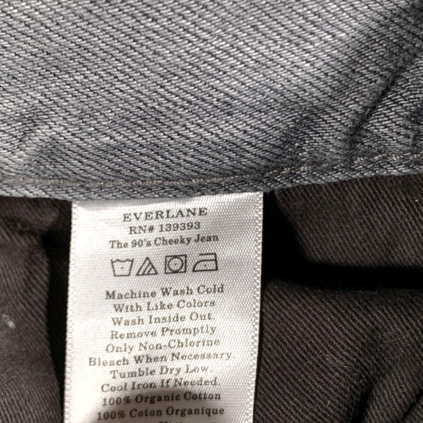Everlane Everlane Jeans Womens Gray The 90s Cheeky High Rise Organic Cotton Denim Size 26 (approx) Regular Rise Straight Size 42" / US 20 - 6 Thumbnail