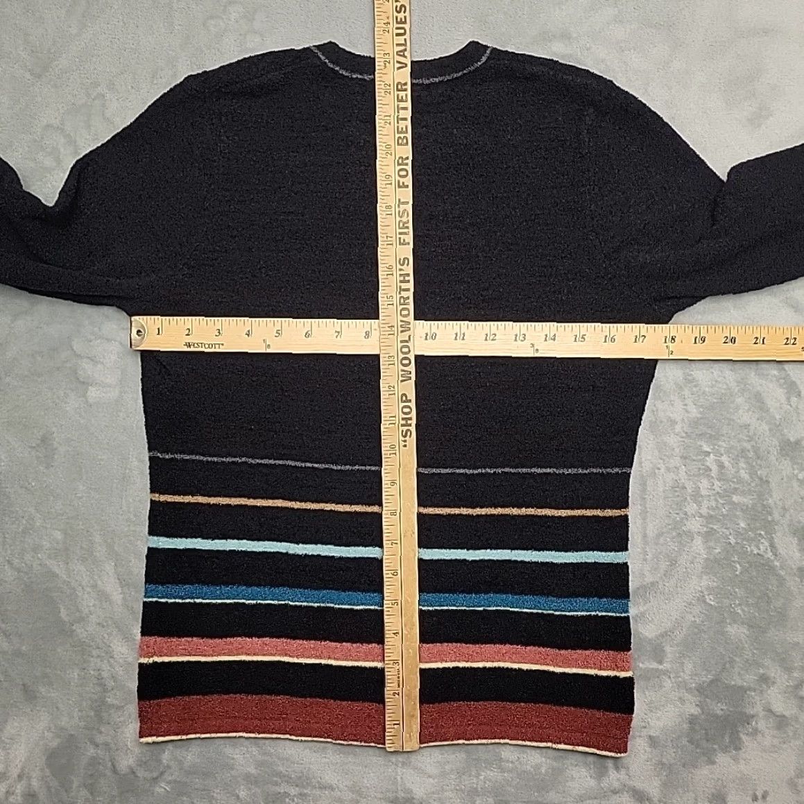 ExOfficio VINTAGE ExOfficio Sweater Womens M Black Stripe V Neck Nylon Travel Knit Soft Outdoor Size M / US 6-8 / IT 42-44 - 5 Thumbnail