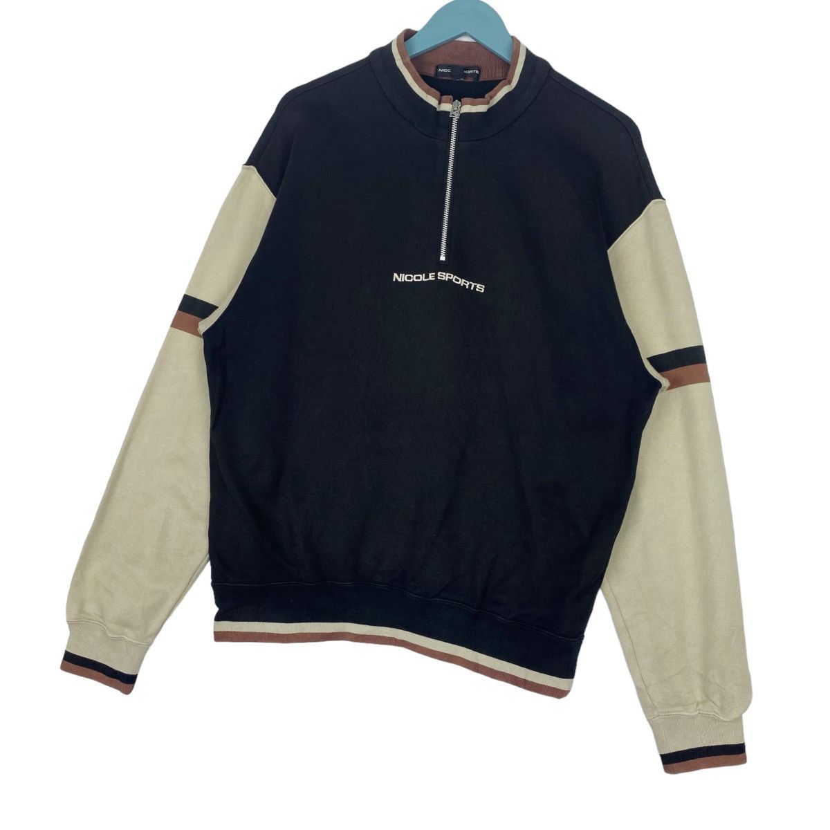 Designer × Vintage Nicole Sports Sweater Sweatshirt Half Zip Pullover Jumper Size US L / EU 52-54 / 3 - 3 Thumbnail