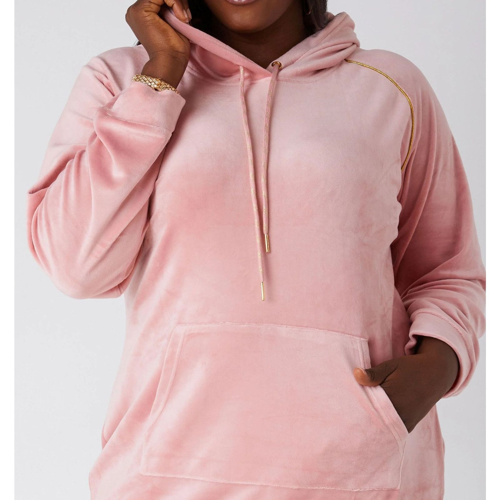 Other PLUS Size 22/24 3X | Women’s Hooded Velour Dress Loungewear Size 3XL / US 20-22 - 4 Thumbnail
