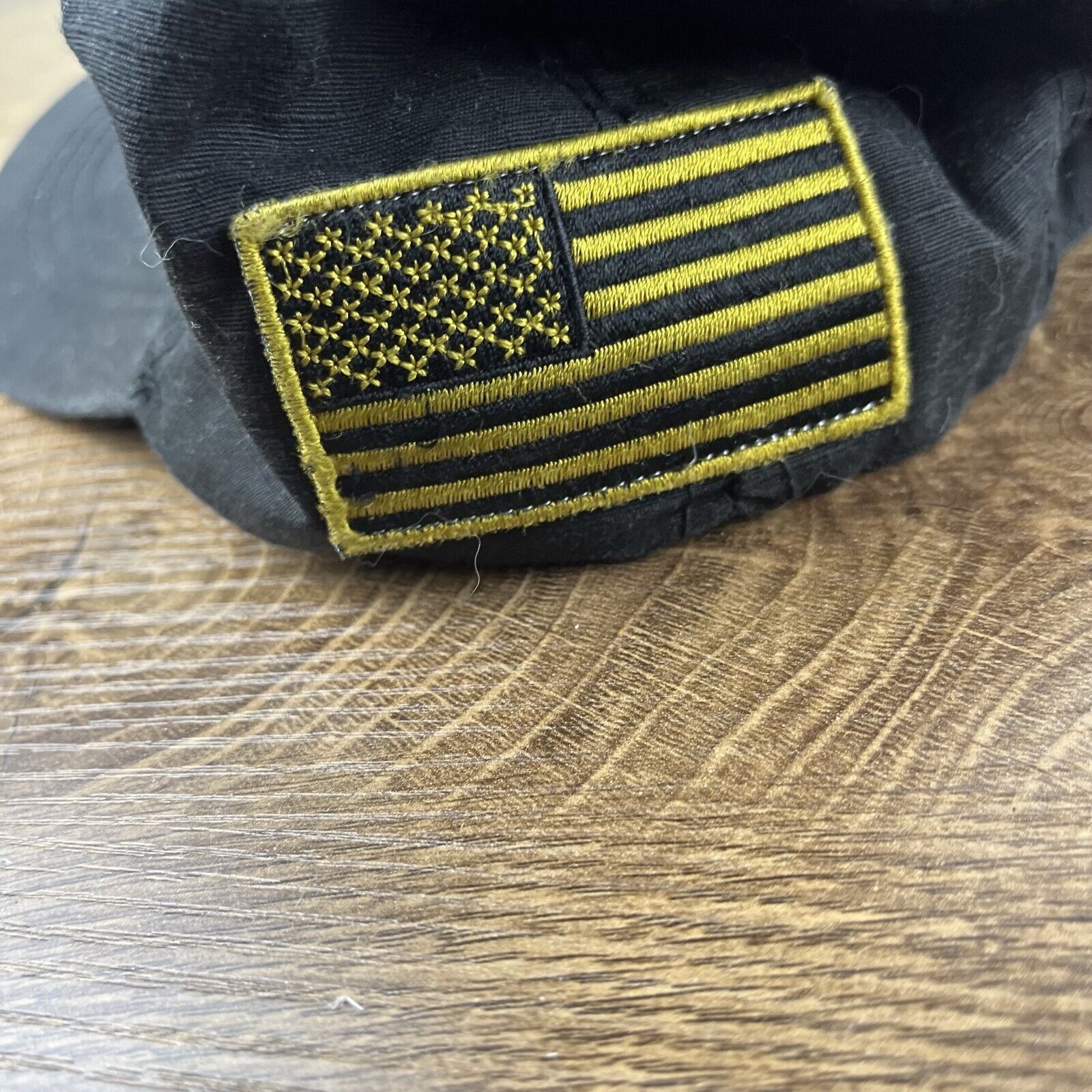 Other Patch Hat USA Flag Patch Hat Black Adjustable Hat Black Adul Size ONE SIZE - 10 Thumbnail