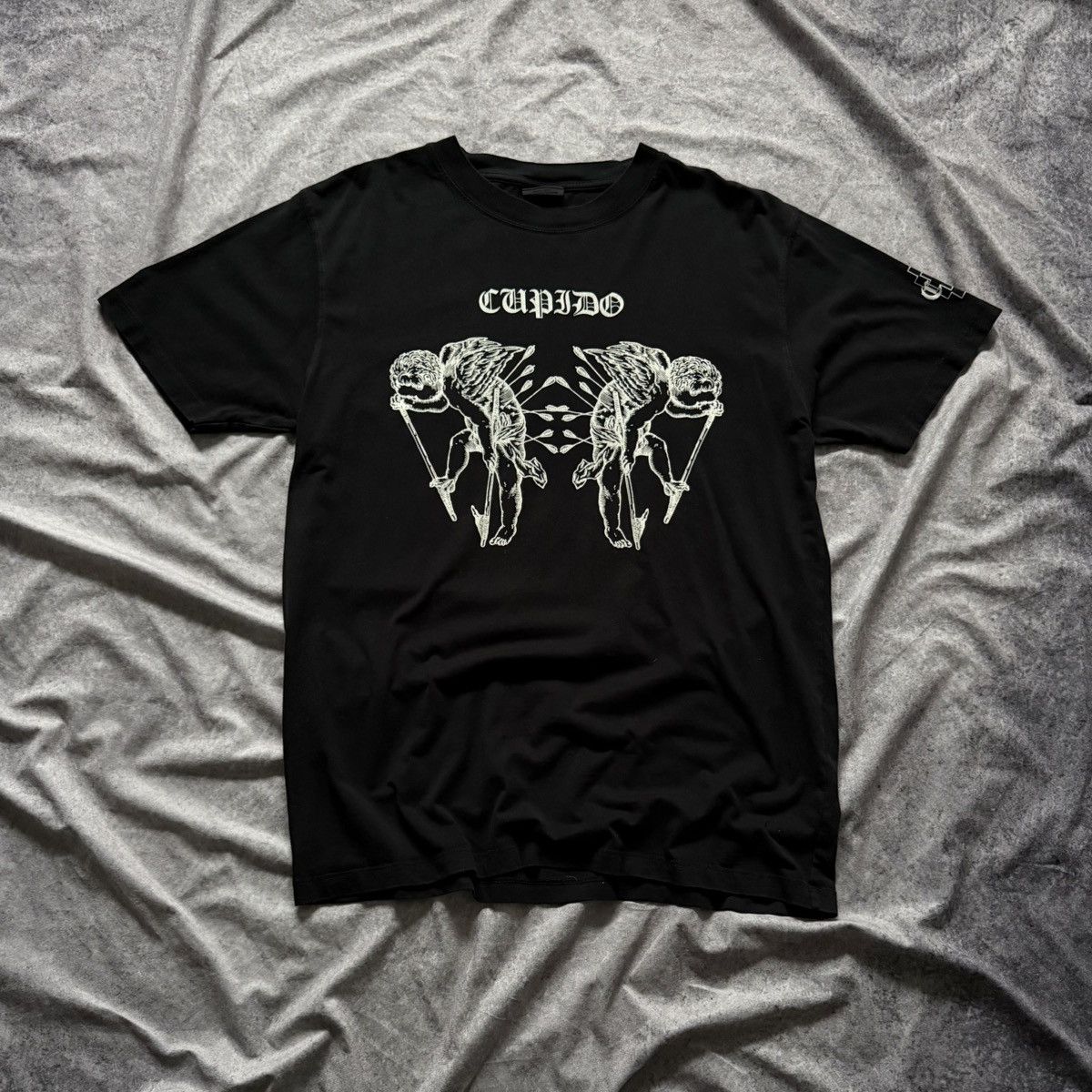 Marcelo Burlon Marcelo Burlon County of Milan Black Cupido Tee T-shirt Size US S / EU 44-46 / 1 - 1 Thumbnail