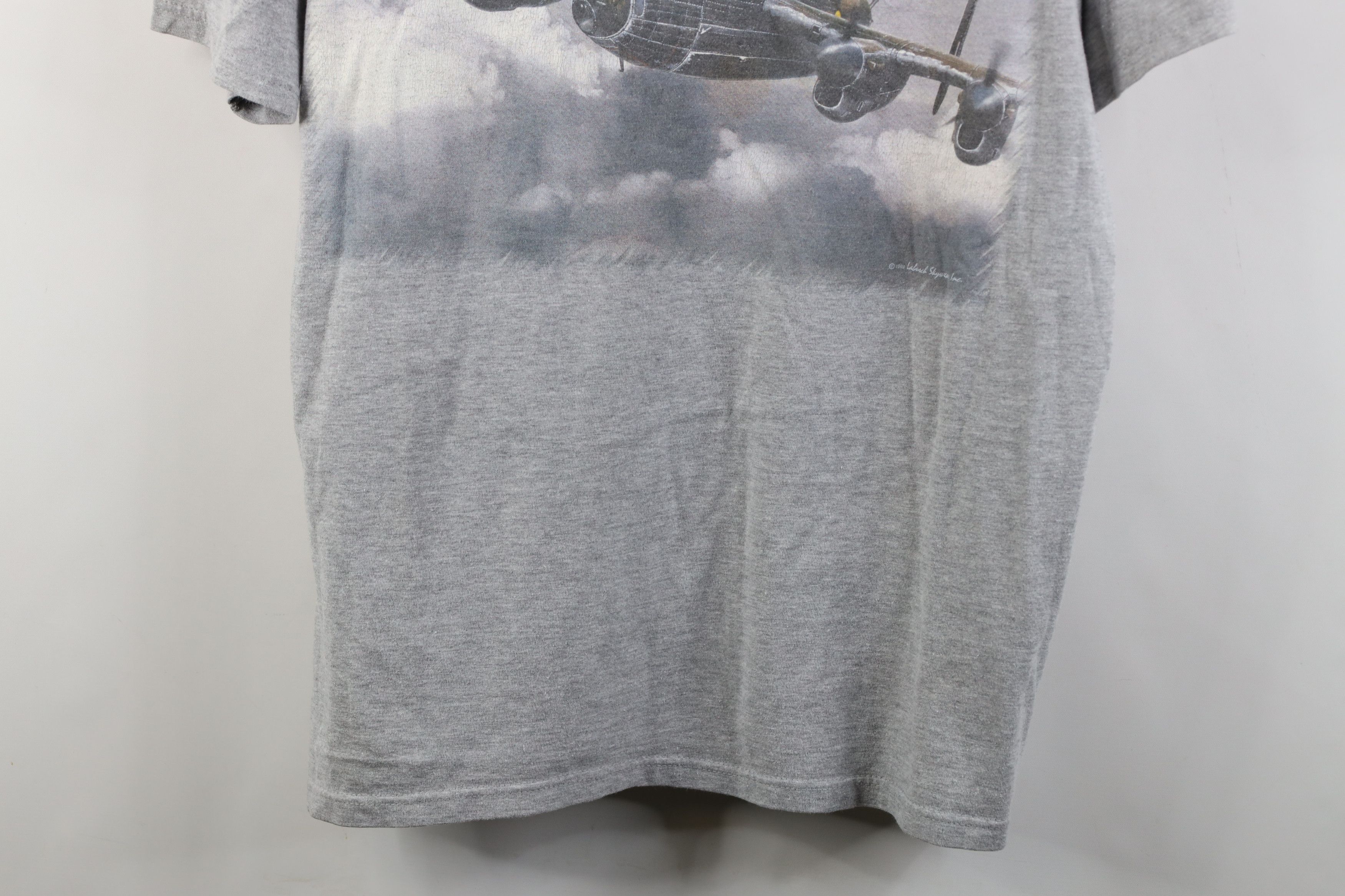 Vintage Vintage 90s Streetwear Lancaster Heavy Bomber Plane T-Shirt Size US XL / EU 56 / 4 - 3 Thumbnail