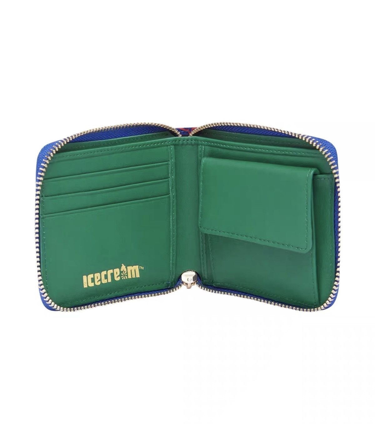 Billionaire Boys Club BBC ICECREAM Flying Dog Print Leather Zip Wallet Size ONE SIZE - 2 Thumbnail