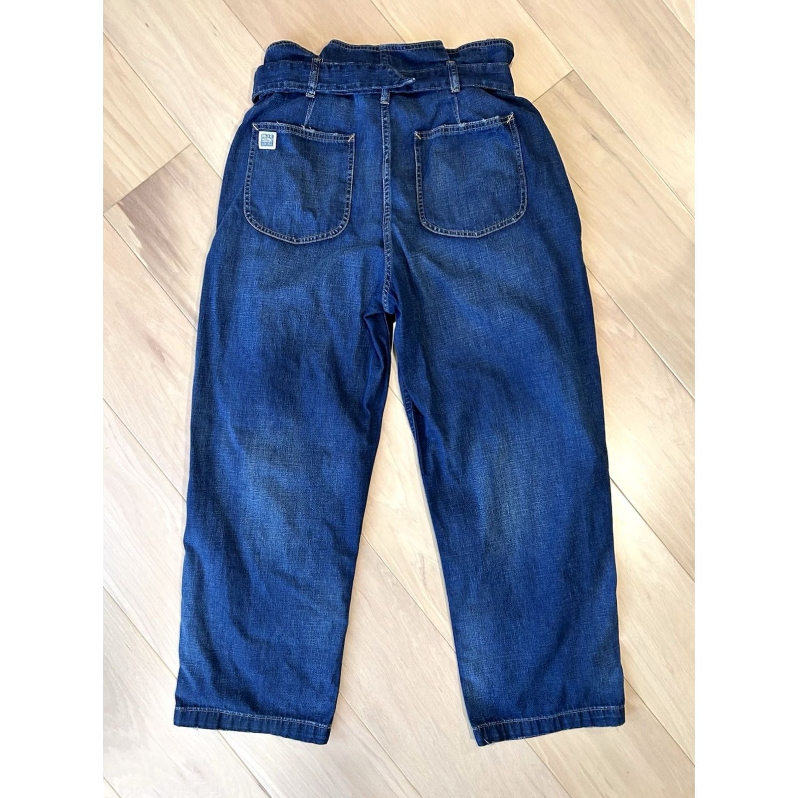 Polo Ralph Lauren Polo Ralph Lauren Indigo Paperbag Belted Jean High Rise Women’s 31x29 Blue Denim 100% Cotton Slim Relaxed Vintage: No Womens Jeans Size 24" / US 00 / IT 34 - 3 Thumbnail