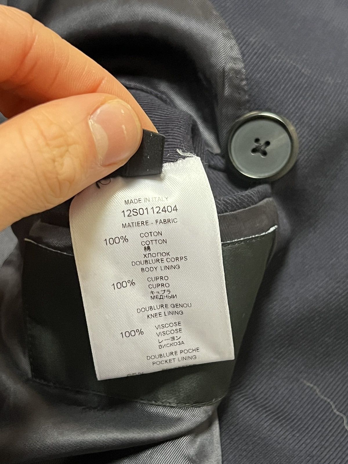 Givenchy Givenchy Blue Coat Jacket Size L Size US L / EU 52-54 / 3 - 10 Thumbnail