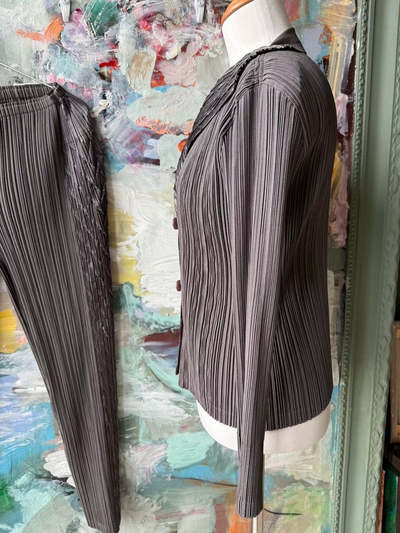 Issey Miyake Issey Miyake size:1 A grey main line pleated cardigan Size XS / US 0-2 / IT 36-38 - 6 Thumbnail