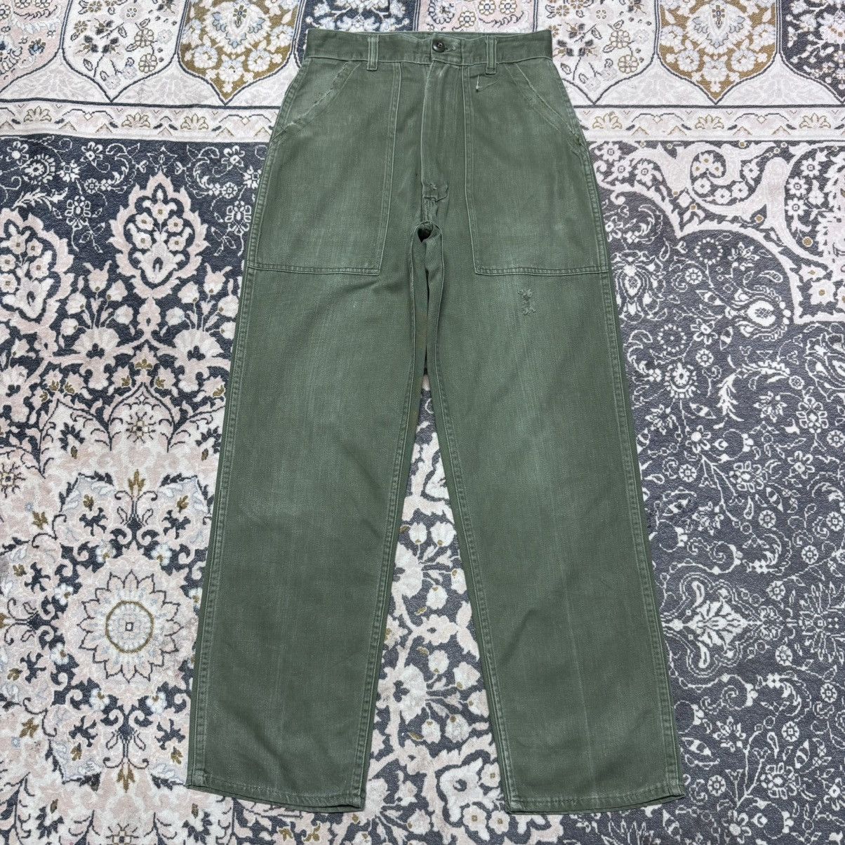Vintage Vintage US Army OG107 Poplin Fatigue Pants Namwar Size US 28 / EU 44 - 14 Thumbnail