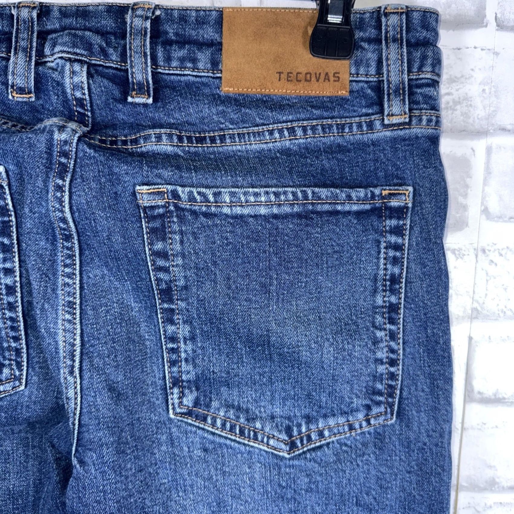 Tecovas Tecovas Ranchwear Straight Jeans Mens Size 30x34 Blue Size US 30 / EU 46 - 3 Thumbnail