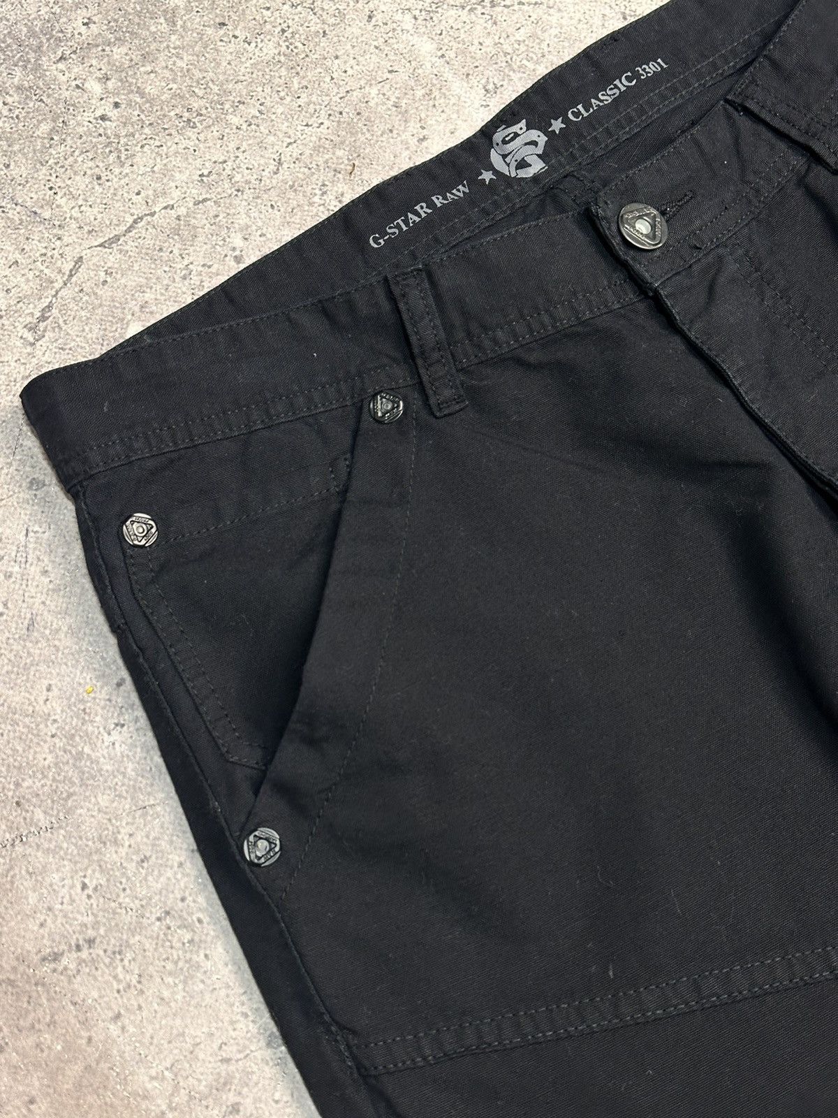 G-Star G-Star raw black denim pants carpenter y2k tech style Size US 34 / EU 50 - 7 Thumbnail
