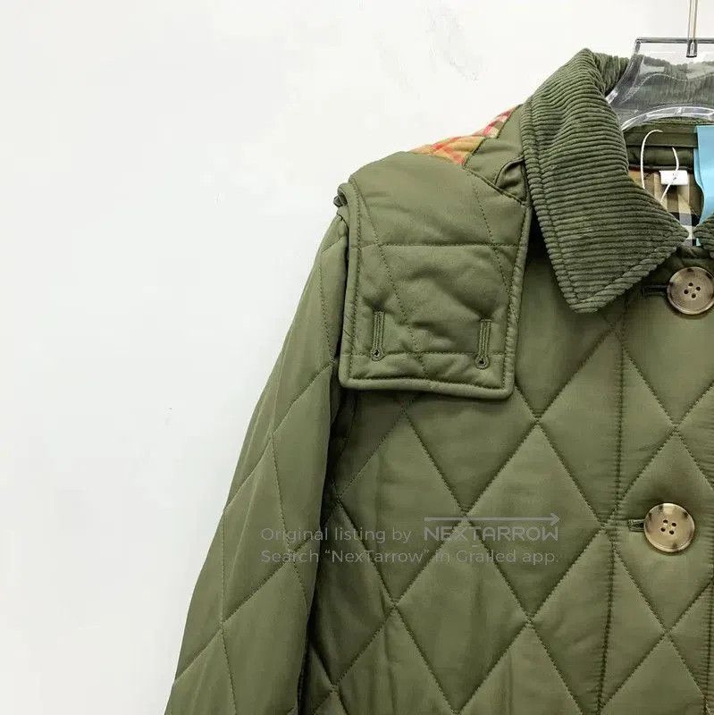 Burberry Burberry Women's Green Quilted Cotton Coat. Size S / US 4 / IT 40 - 3 Thumbnail