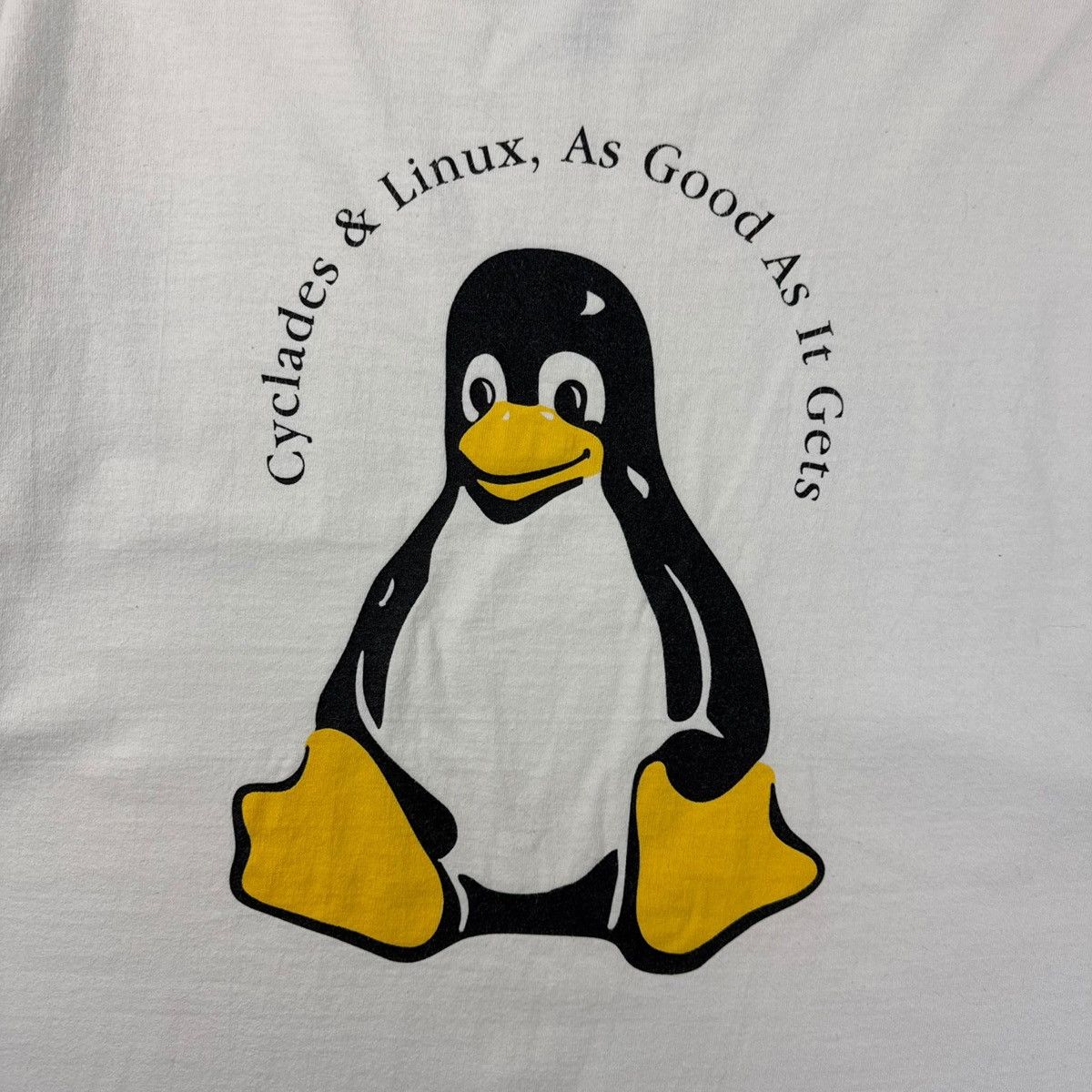 Vintage Vintage Linux + Cyclades Technology Promo Penguin T-Shirt Size US L / EU 52-54 / 3 - 3 Thumbnail