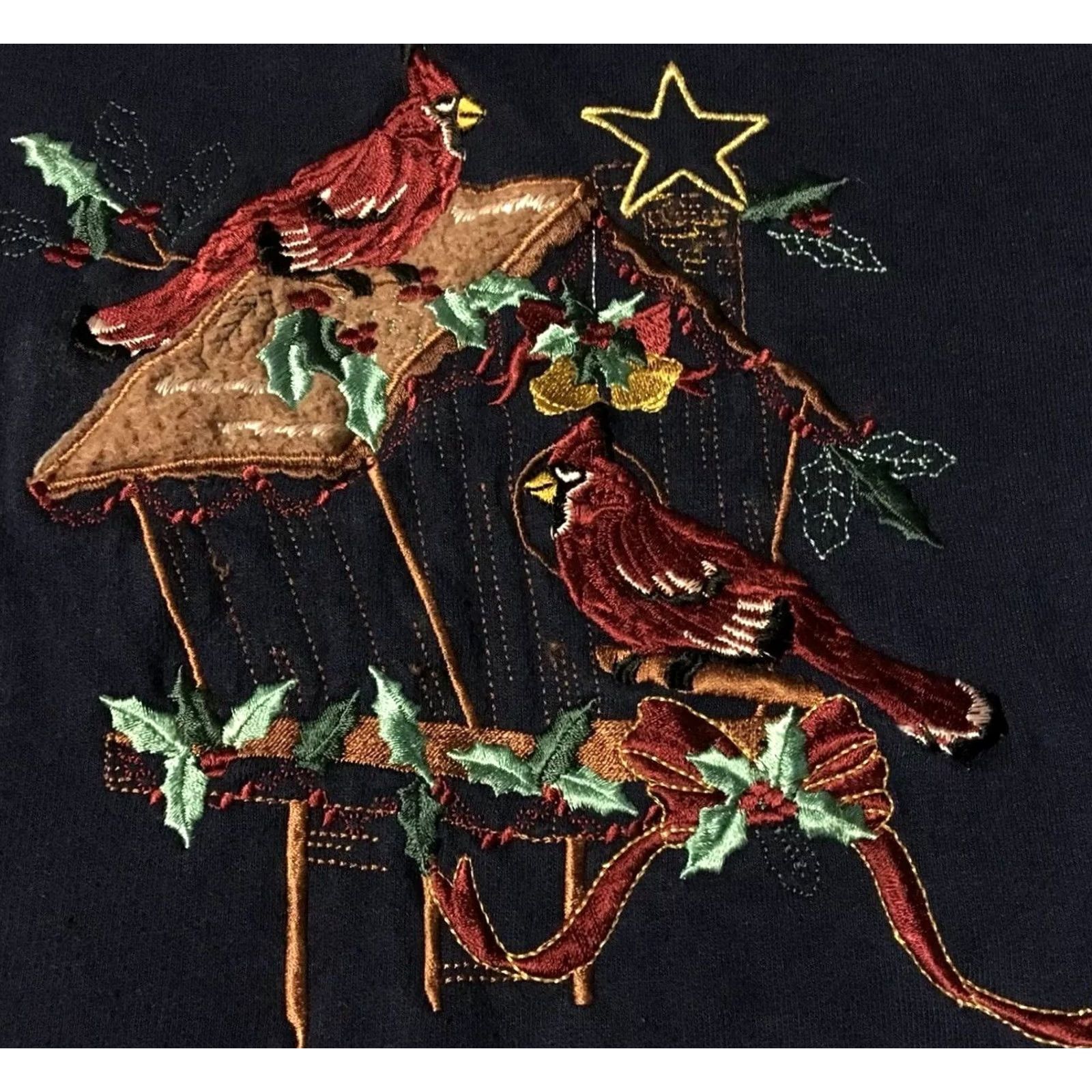 Vintage VINTAGE Cardinal Birds Collared Sweatshirt XL Men Blue 90s Grunge Sports Nature Animals 90s USA Size US XL / EU 56 / 4 - 2 Thumbnail