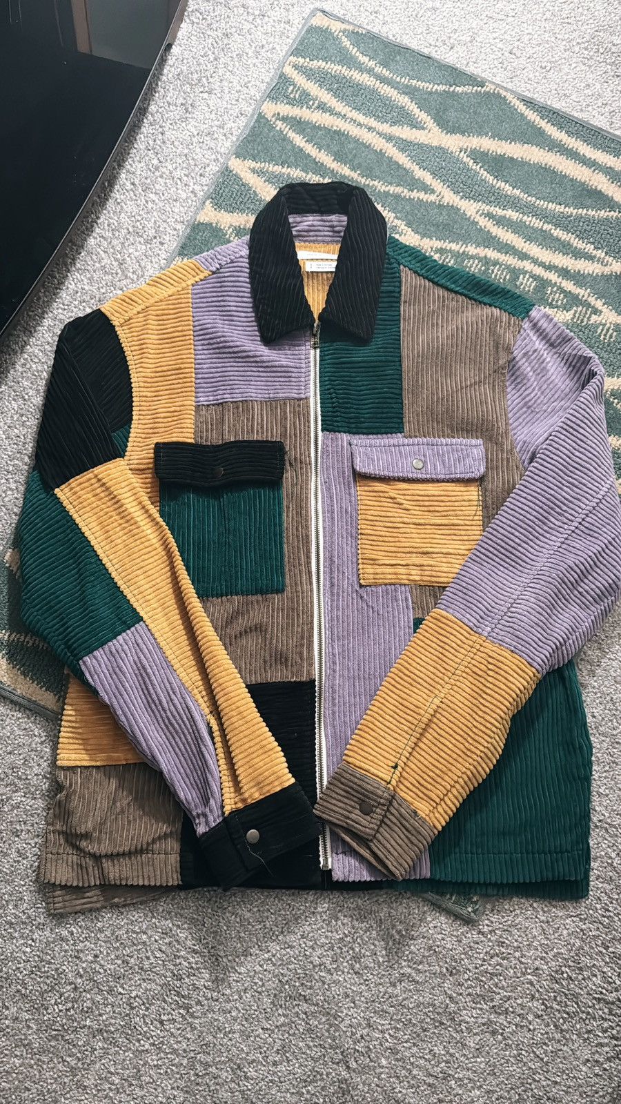 Urban Outfitters UO Color Block Corduroy Work Jacket Size US M / EU 48-50 / 2 - 1 Thumbnail