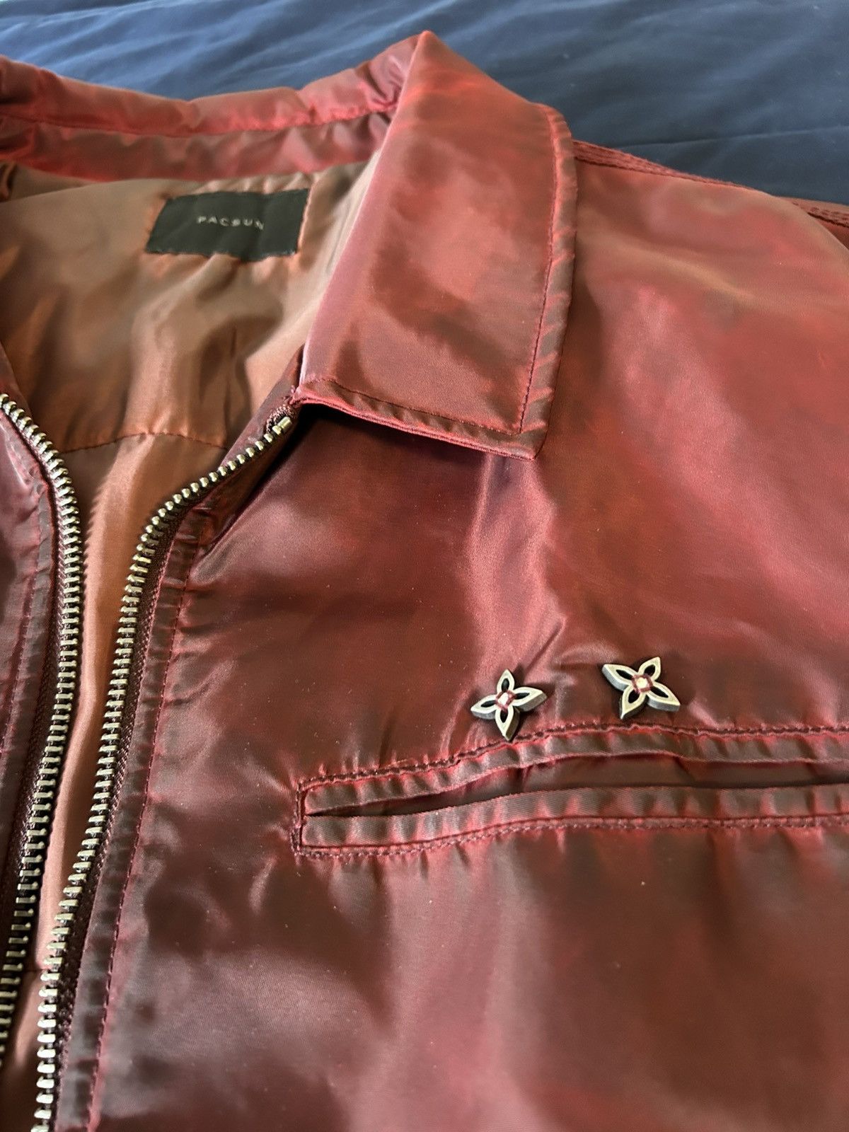 Pacsun Red Lightweight Nylon Jacket Size US XL / EU 56 / 4 - 1 Thumbnail