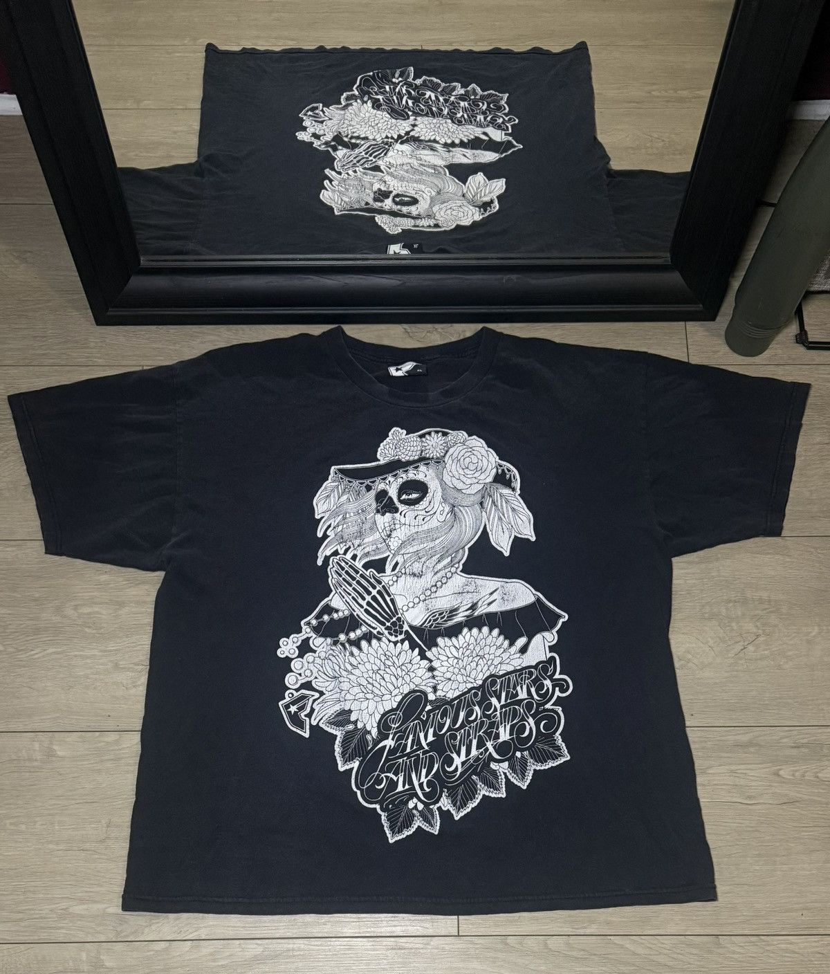 Famous Stars And Straps Y2K 2000s Famous Stars & Straps Day Of The Dead Girl Shirt Size US XL / EU 56 / 4 - 1 Thumbnail