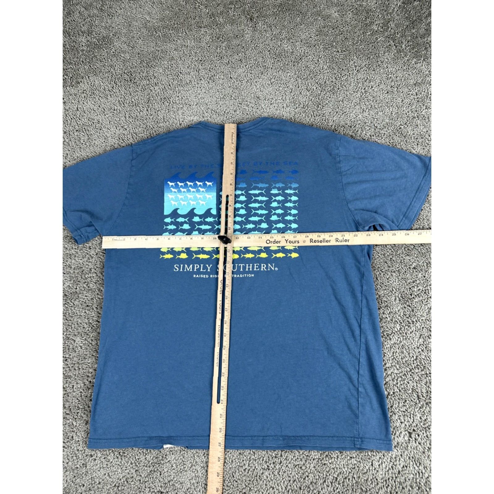 Vintage VINTAGE Simply Southern Shirt Mens Large Patriotic Fish Flag Graphic Short Sleeve Tee Size US L / EU 52-54 / 3 - 4 Thumbnail