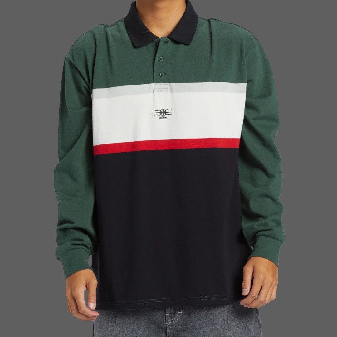 Quiksilver Quiksilver Men’s Mercury Rugby Polo Forest Large Surf Skate Size US L / EU 52-54 / 3 - 1 Thumbnail
