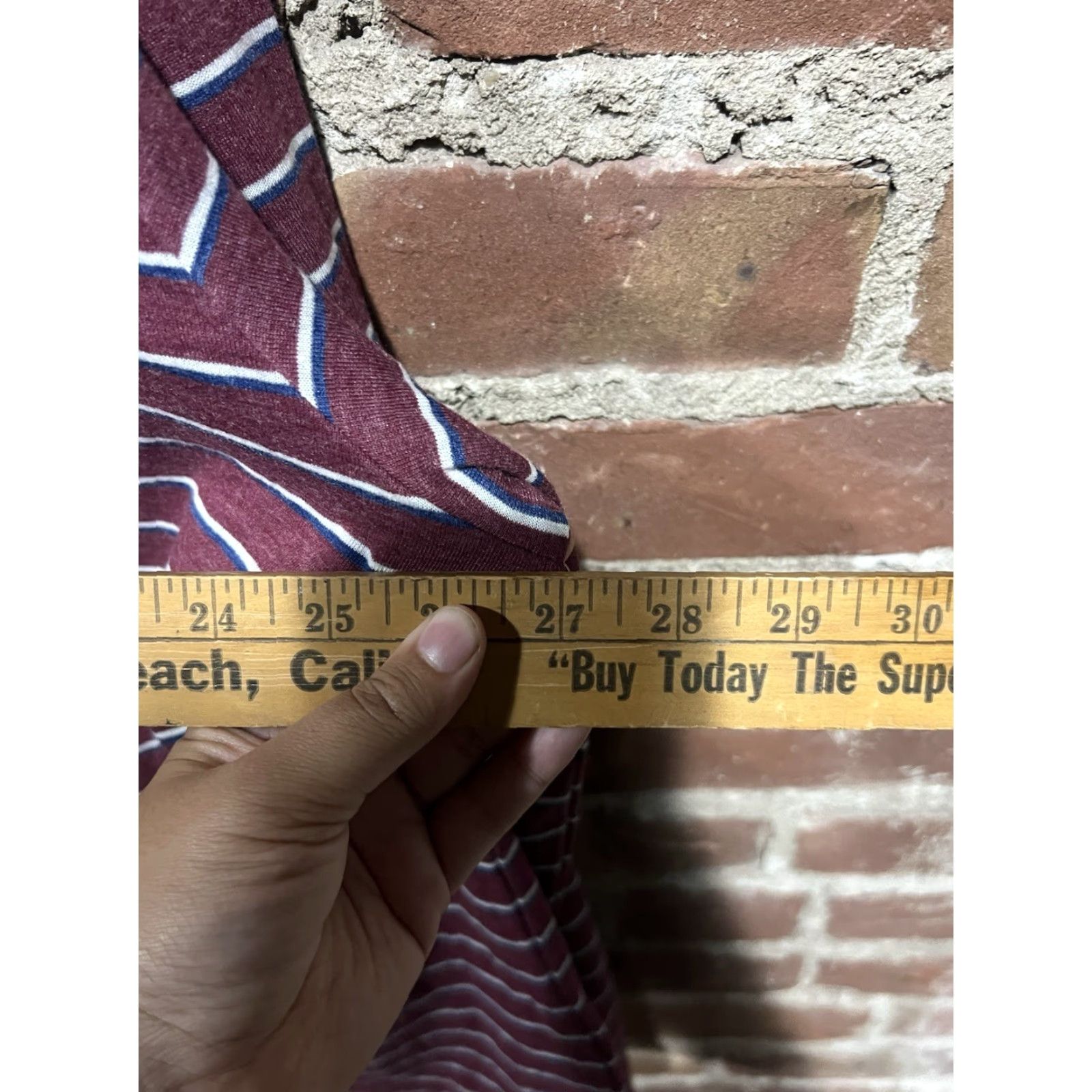 Vintage St. Johns Bay Mens Shirt Dbl Knit Long Sleeve Classic Henley Red Stripe XL NWT Size US XL / EU 56 / 4 - 4 Thumbnail