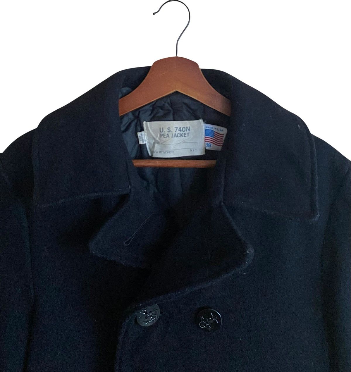 Schott Rare Vintage Schott Double Breasted 740N Pre Jacket 1980s Size US M / EU 48-50 / 2 - 3 Thumbnail