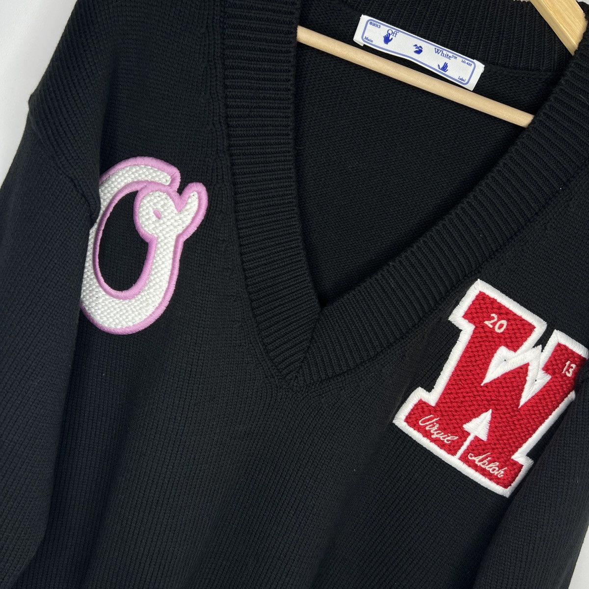 Off-White Off White Black Boxy Sweater Jumper Knitwear Embroidered Size M / US 6-8 / IT 42-44 - 6 Thumbnail