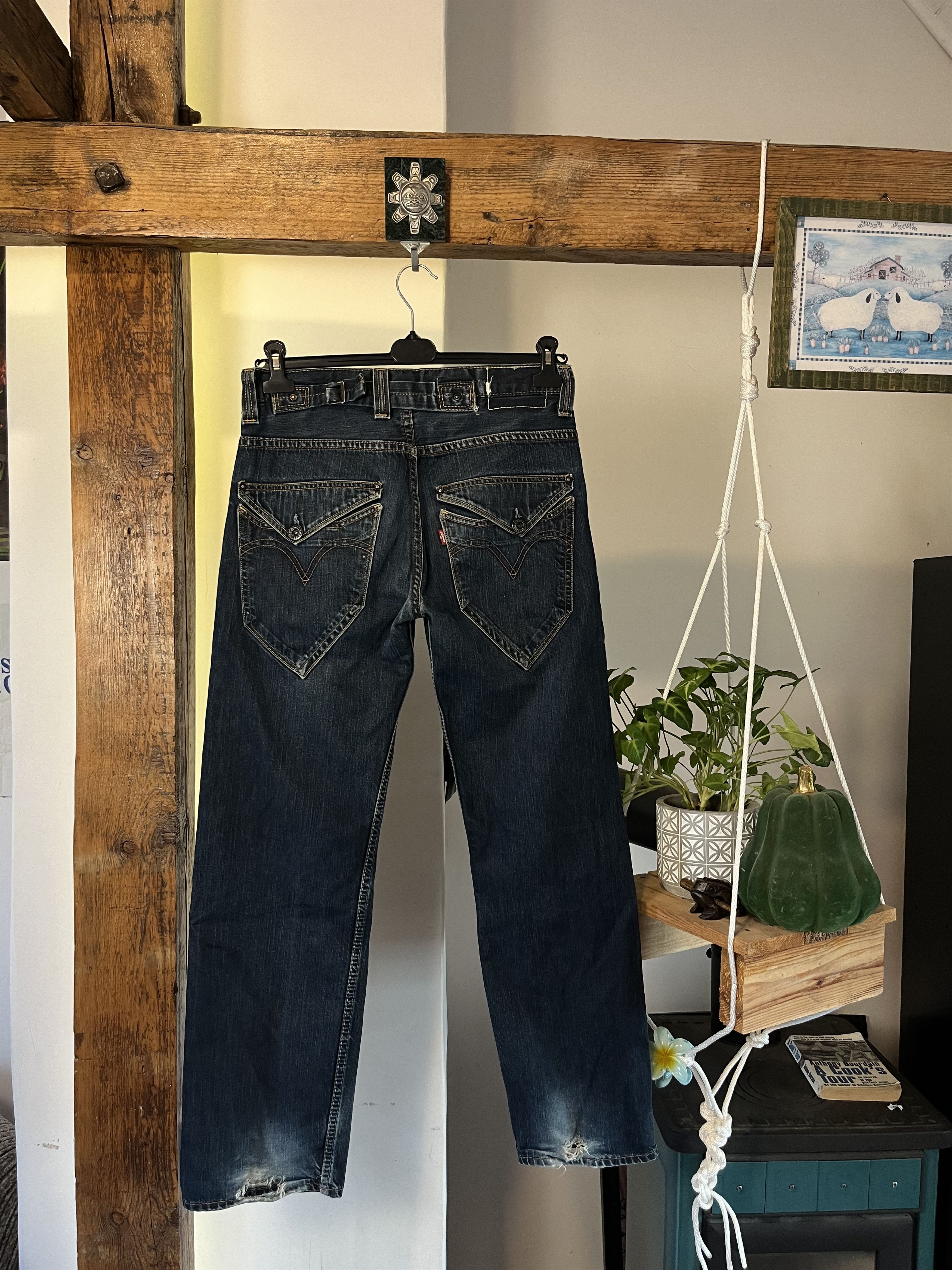 Jean × Levi's × Vintage Vintage Levi’s 503 Distressed Blue Faded Washed Jeans Denim Size US 31 - 2 Thumbnail