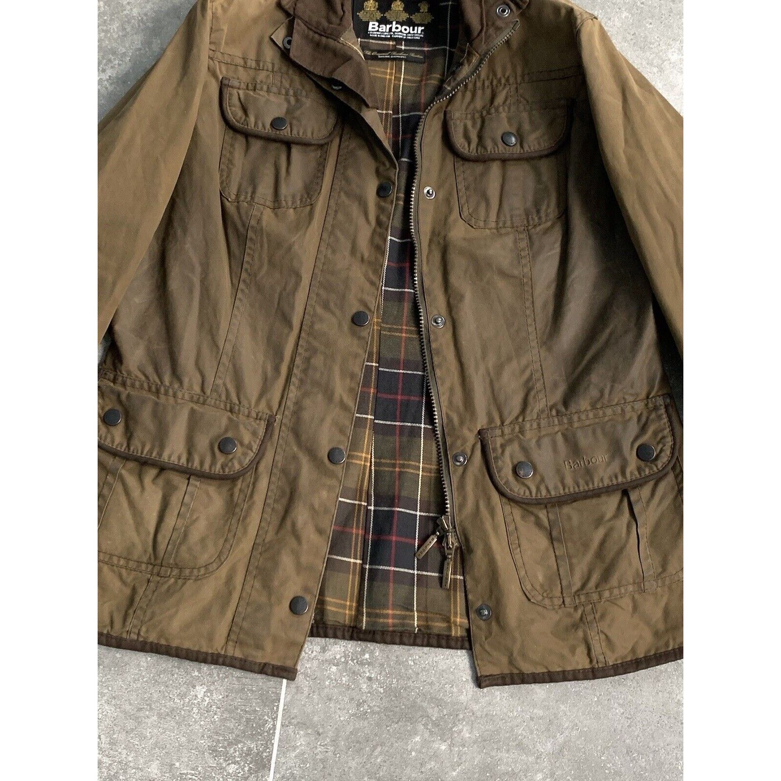Barbour Women's BARBOUR UTILITY WAX Jacket Coat UK 12 US 8 EU 40 M Size M / US 6-8 / IT 42-44 - 11 Thumbnail