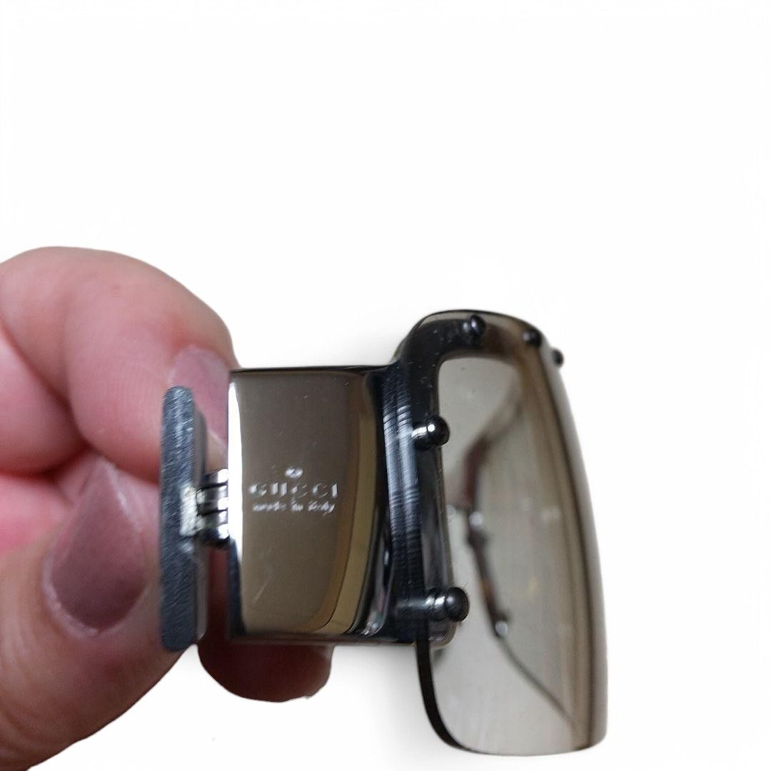 Gucci Gucci - Studded GG Logo Sunglasses Shades Gray Monogram Size ONE SIZE - 4 Thumbnail