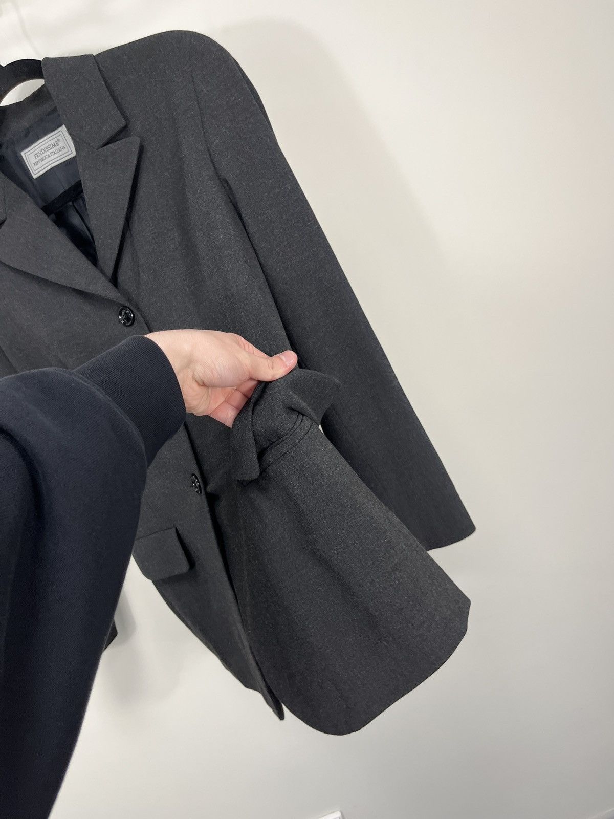 Fendi Fendissime Luxury Grey Viscose Fendi Blazer Jacket Size M / US 6-8 / IT 42-44 - 7 Thumbnail
